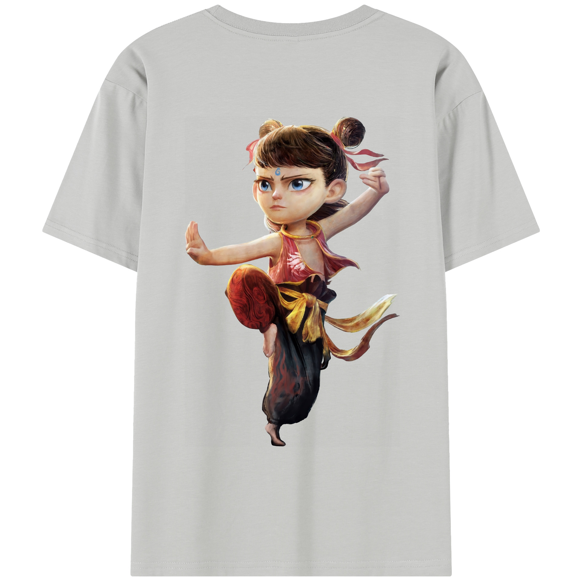 （画像用） Ne Zha 2 ナタ 魔童の大暴れ レディース半袖Tシャツ(バックプリント)