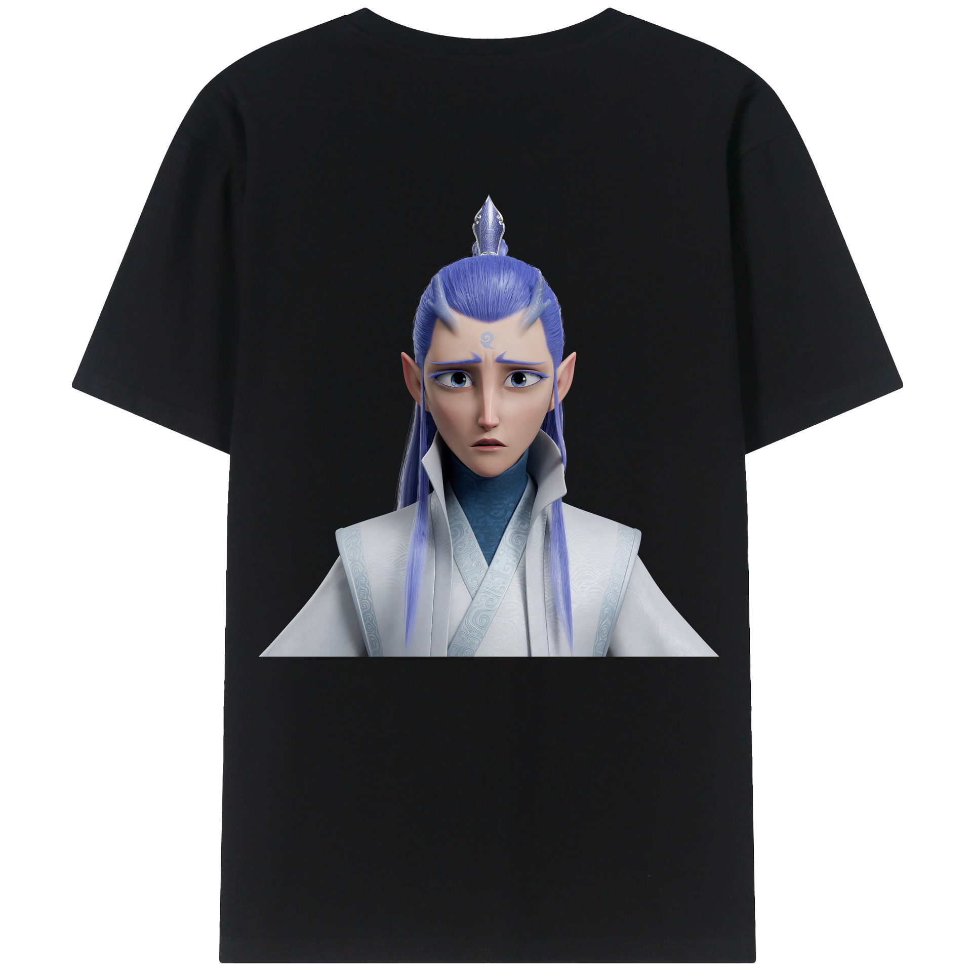 （画像用） Ne Zha 2 ナタ 魔童の大暴れ レディース半袖Tシャツ(バックプリント)