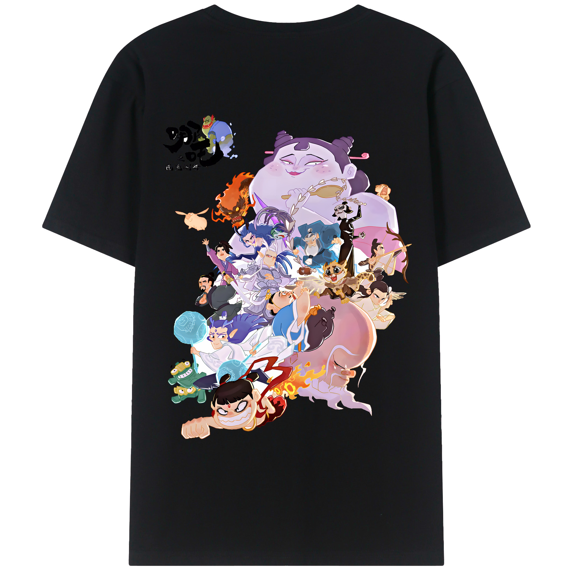 （画像用） Ne Zha 2 ナタ 魔童の大暴れ レディース半袖Tシャツ(バックプリント)