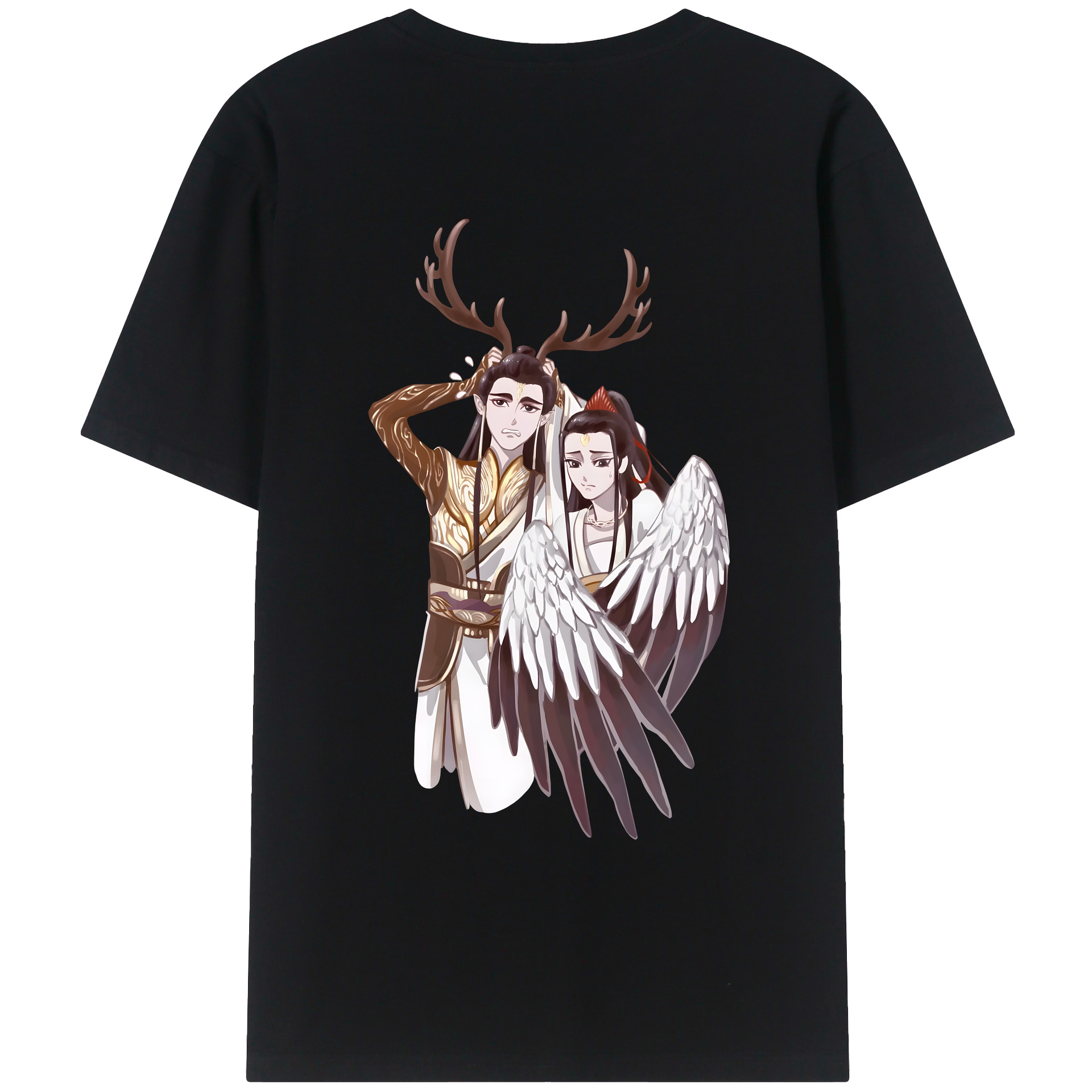 （画像用） Ne Zha 2 ナタ 魔童の大暴れ レディース半袖Tシャツ(バックプリント)