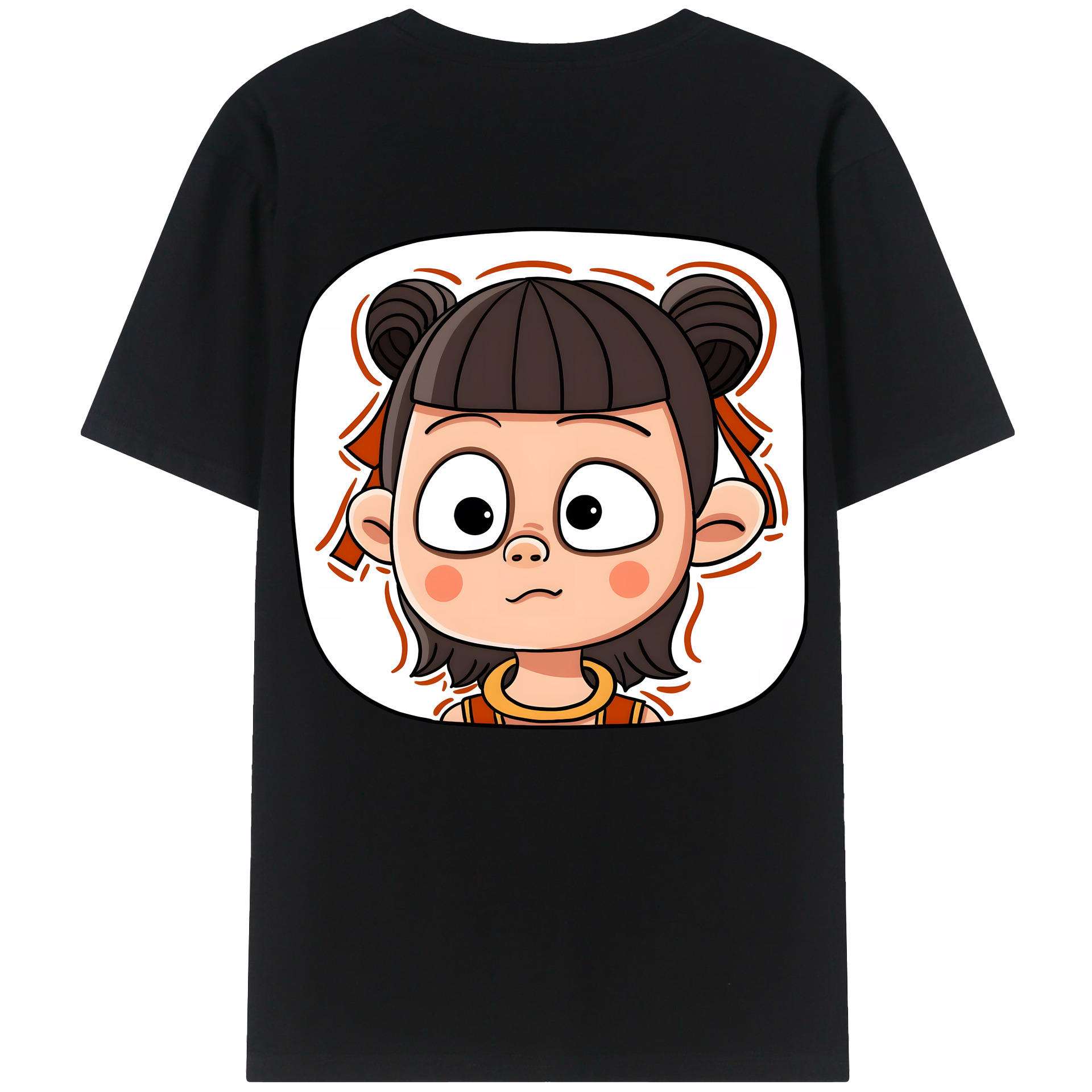（画像用） Ne Zha 2 ナタ 魔童の大暴れ レディース半袖Tシャツ(バックプリント)
