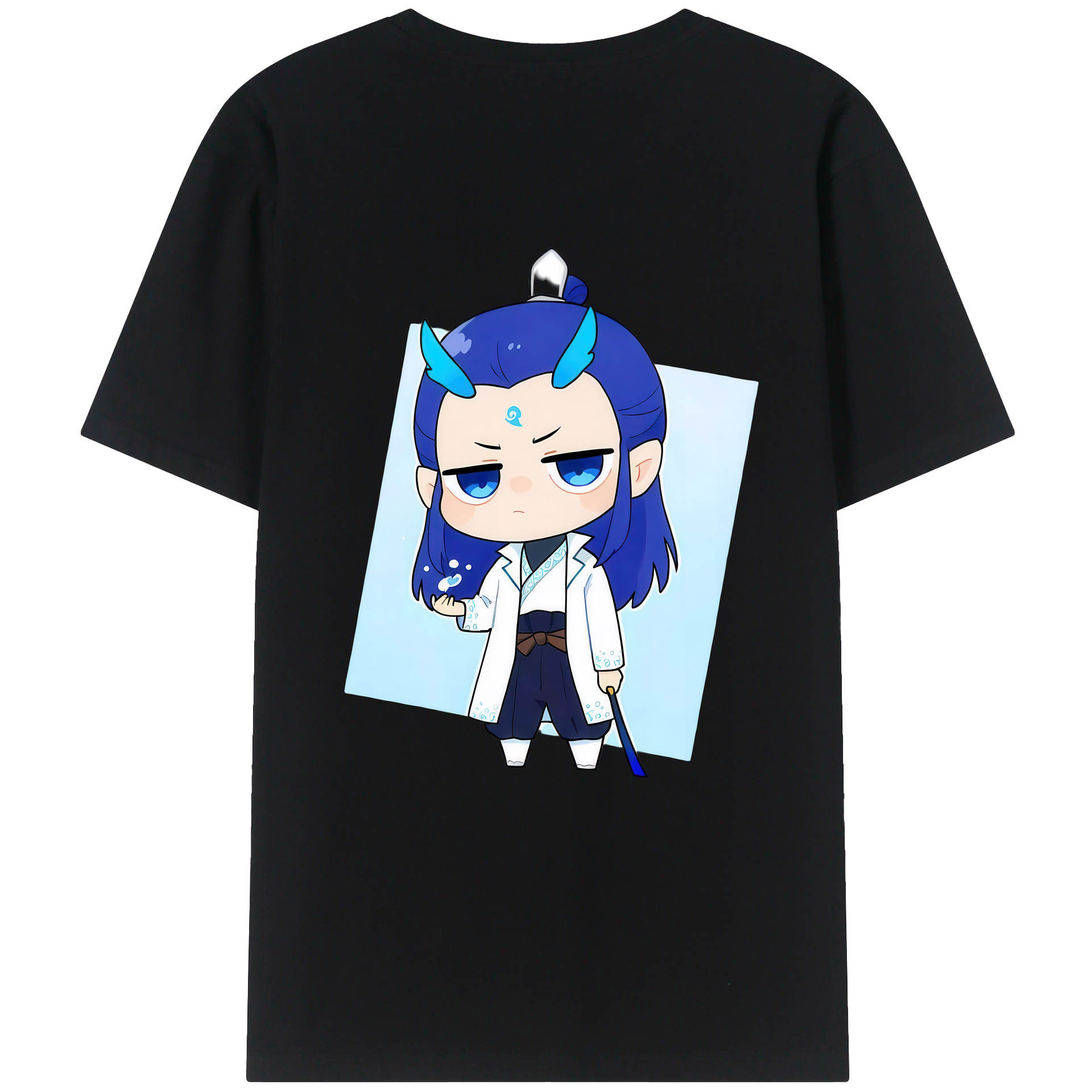 （画像用） Ne Zha 2 ナタ 魔童の大暴れ レディース半袖Tシャツ(バックプリント)