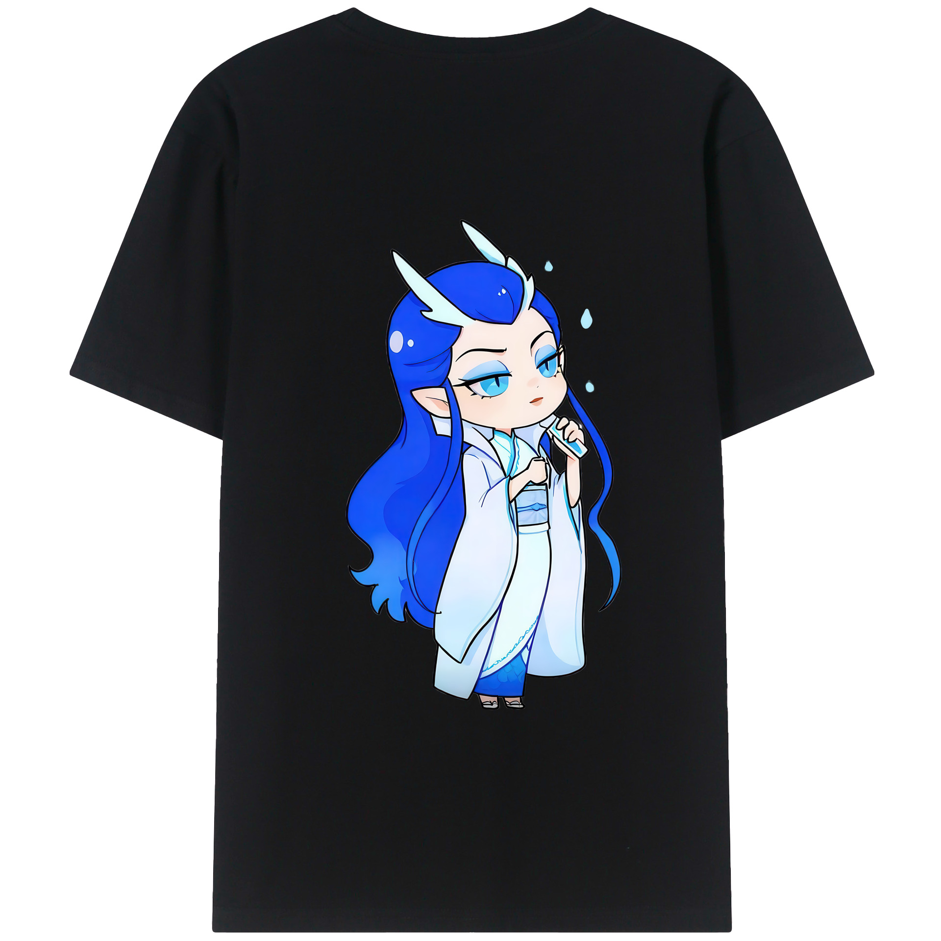 （画像用） Ne Zha 2 ナタ 魔童の大暴れ レディース半袖Tシャツ(バックプリント)