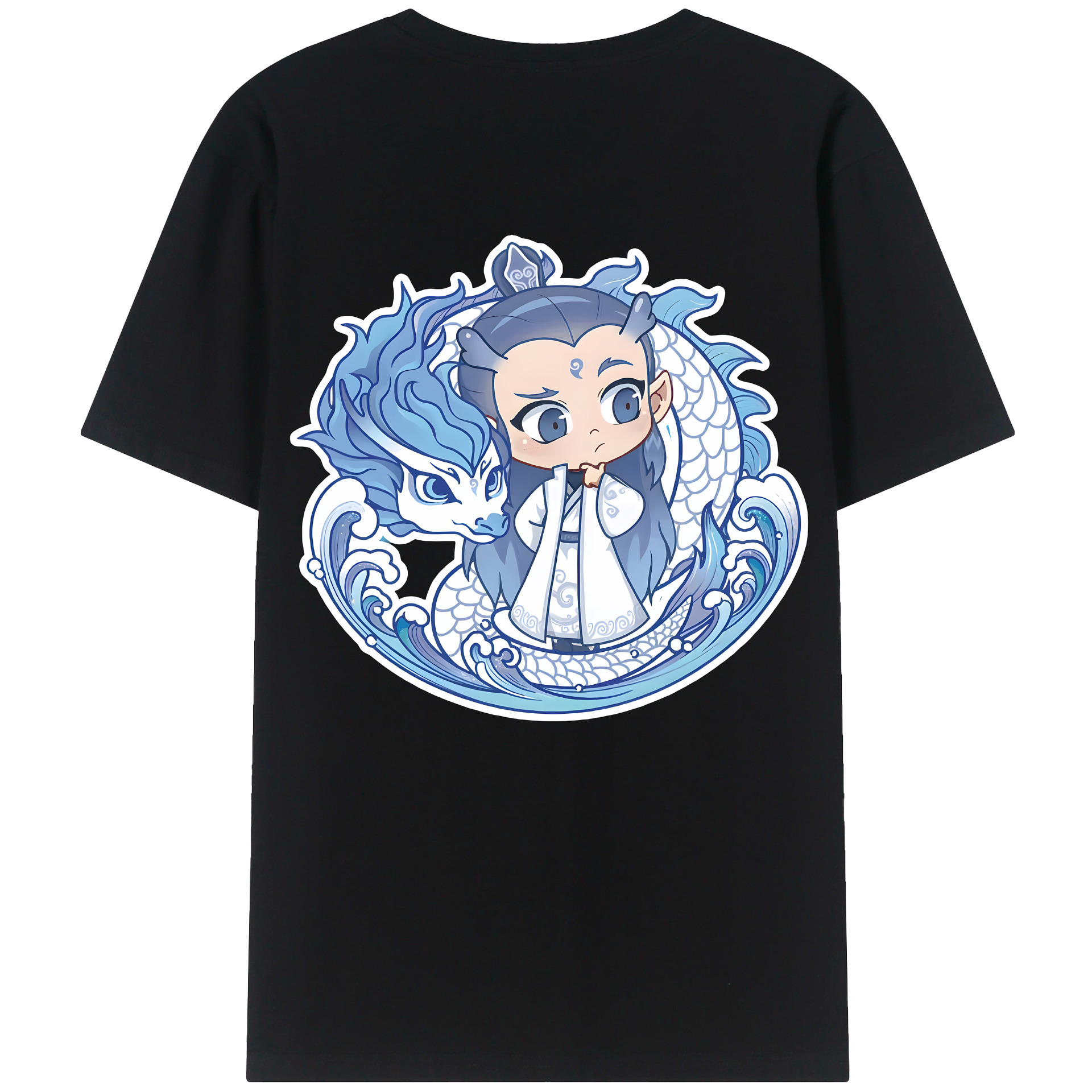 （画像用） Ne Zha 2 ナタ 魔童の大暴れ レディース半袖Tシャツ(バックプリント)
