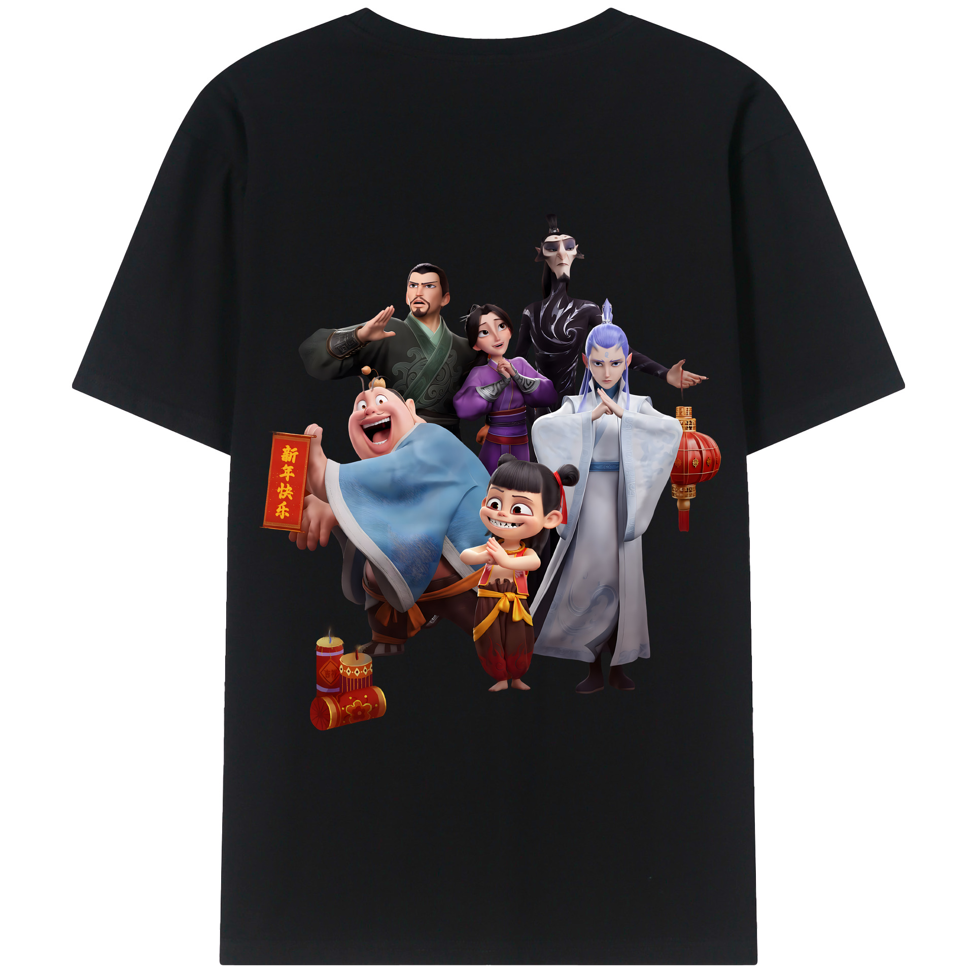 （画像用） Ne Zha 2 ナタ 魔童の大暴れ レディース半袖Tシャツ(バックプリント)