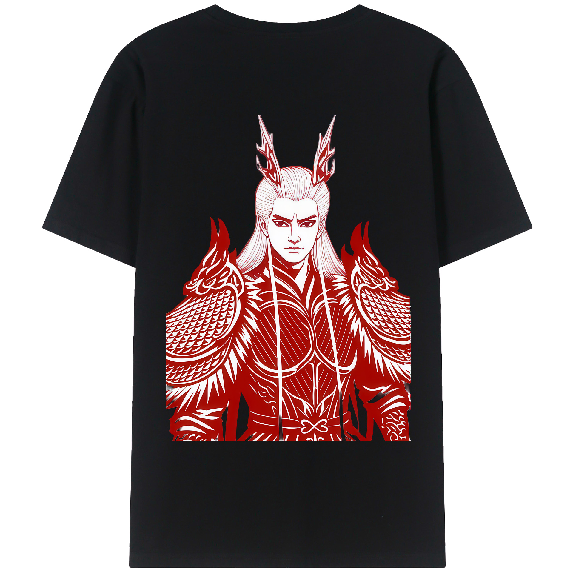 （画像用） Ne Zha 2 ナタ 魔童の大暴れ レディース半袖Tシャツ(バックプリント)