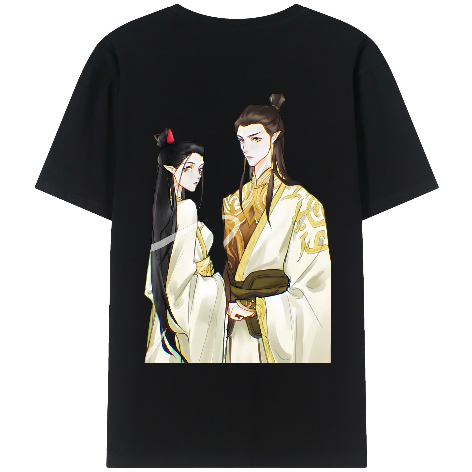 （画像用） Ne Zha 2 ナタ 魔童の大暴れ レディース半袖Tシャツ(バックプリント)