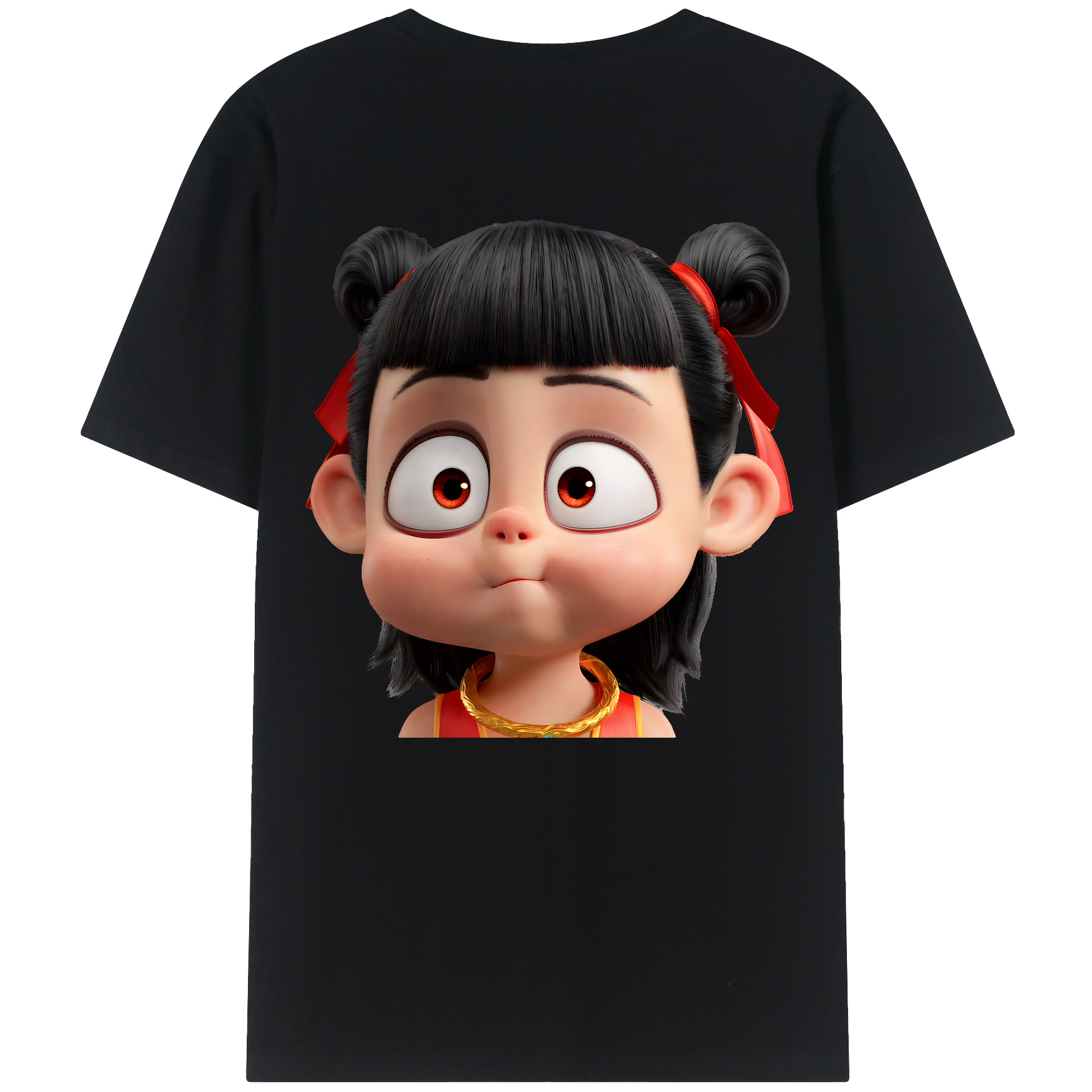 （画像用） Ne Zha 2 ナタ 魔童の大暴れ レディース半袖Tシャツ(バックプリント)