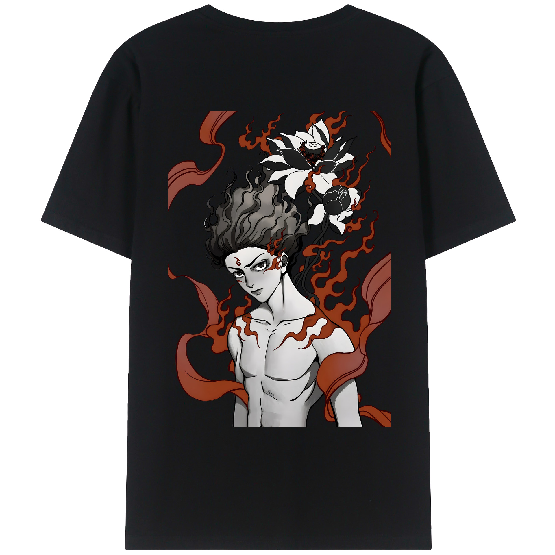 （画像用） Ne Zha 2 ナタ 魔童の大暴れ レディース半袖Tシャツ(バックプリント)