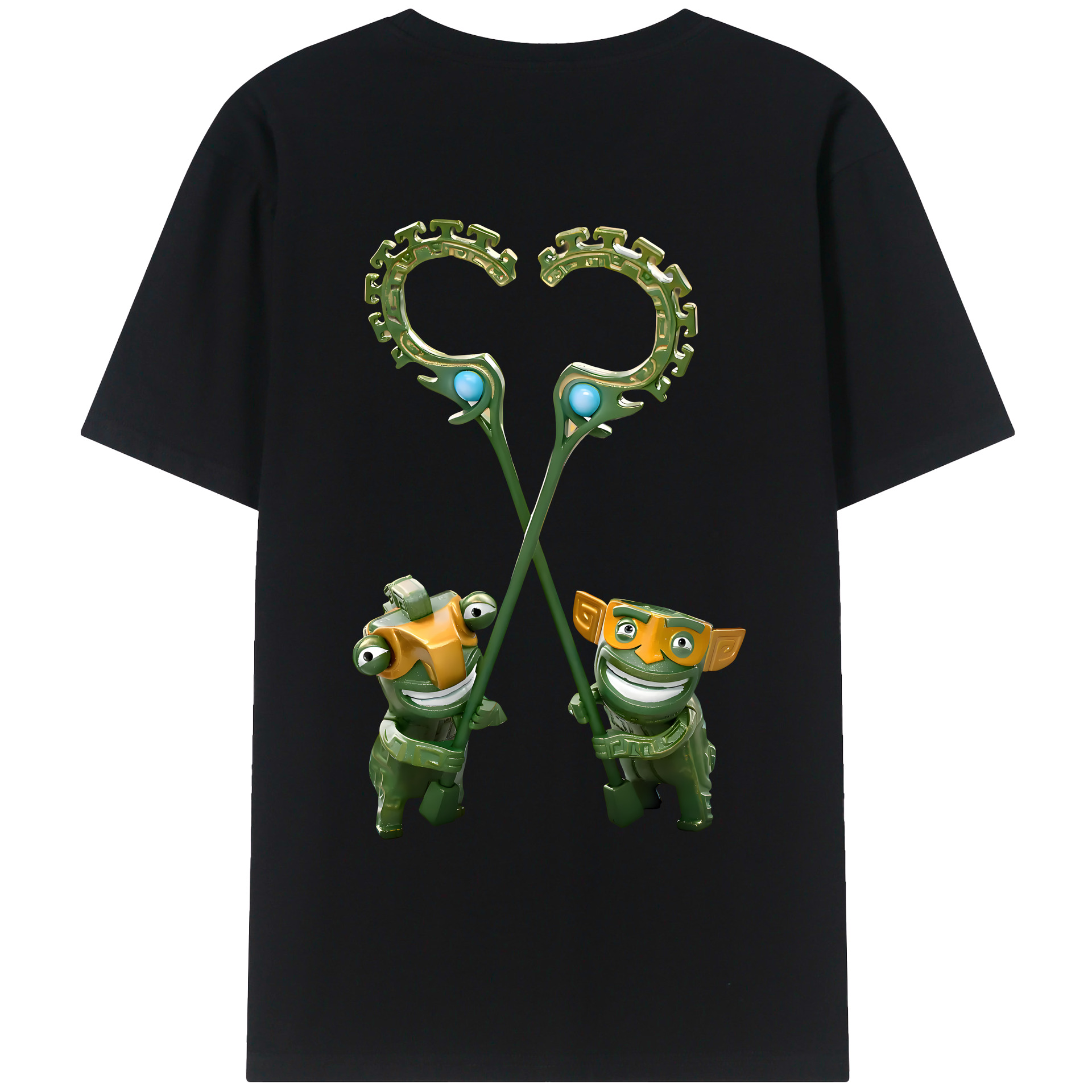 （画像用） Ne Zha 2 ナタ 魔童の大暴れ レディース半袖Tシャツ(バックプリント)