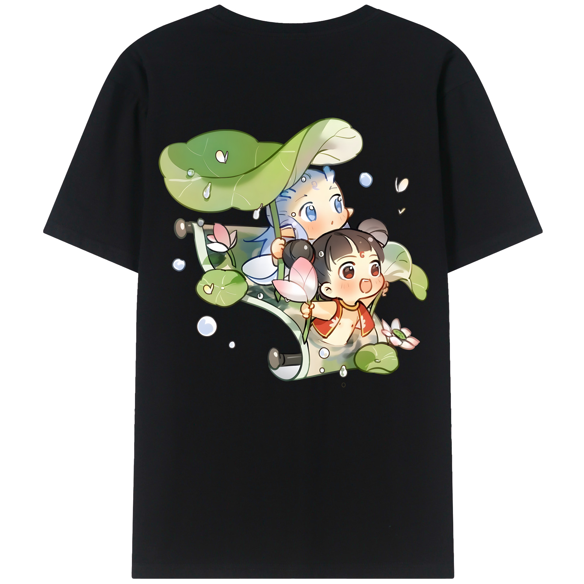 （画像用） Ne Zha 2 ナタ 魔童の大暴れ レディース半袖Tシャツ(バックプリント)