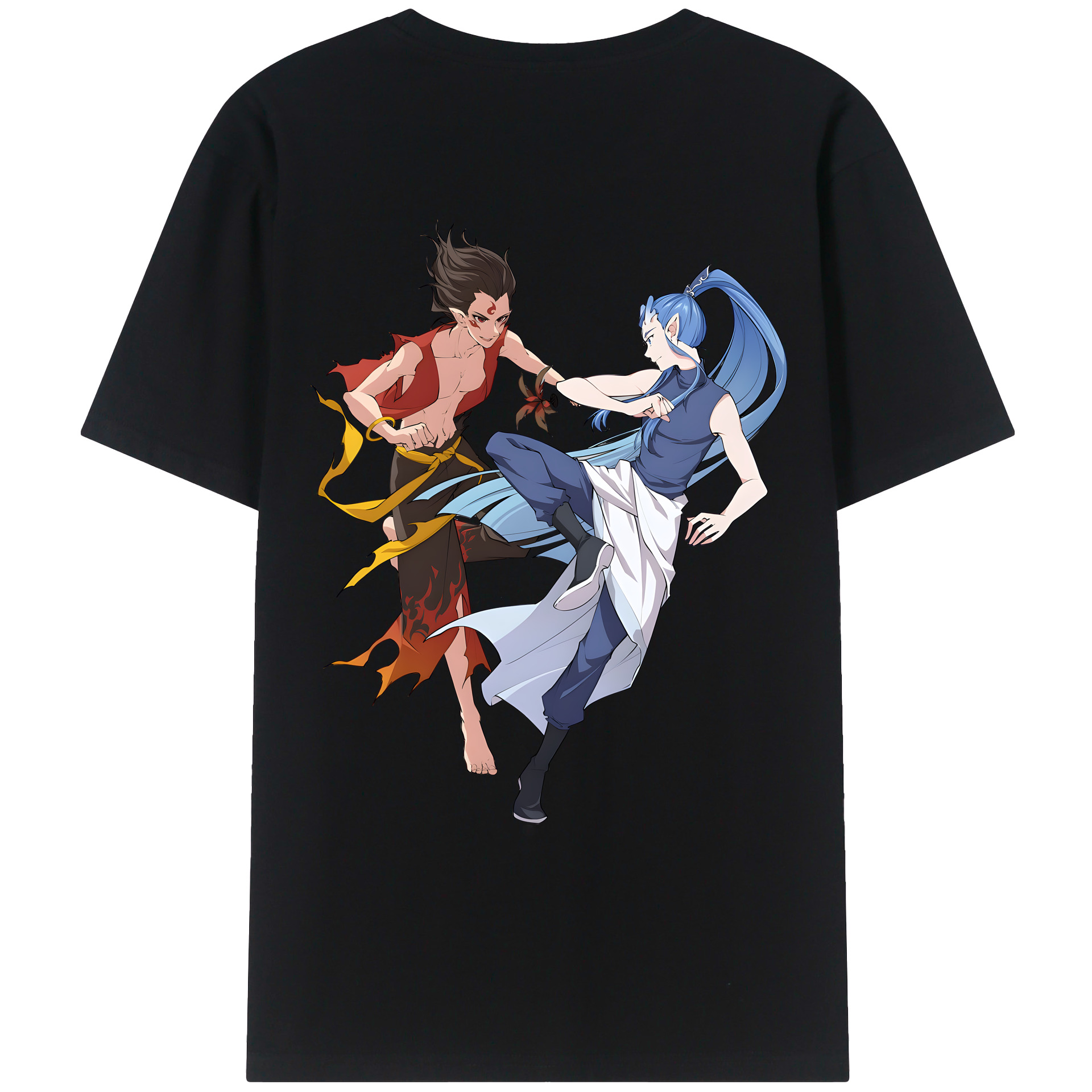 （画像用） Ne Zha 2 ナタ 魔童の大暴れ レディース半袖Tシャツ(バックプリント)