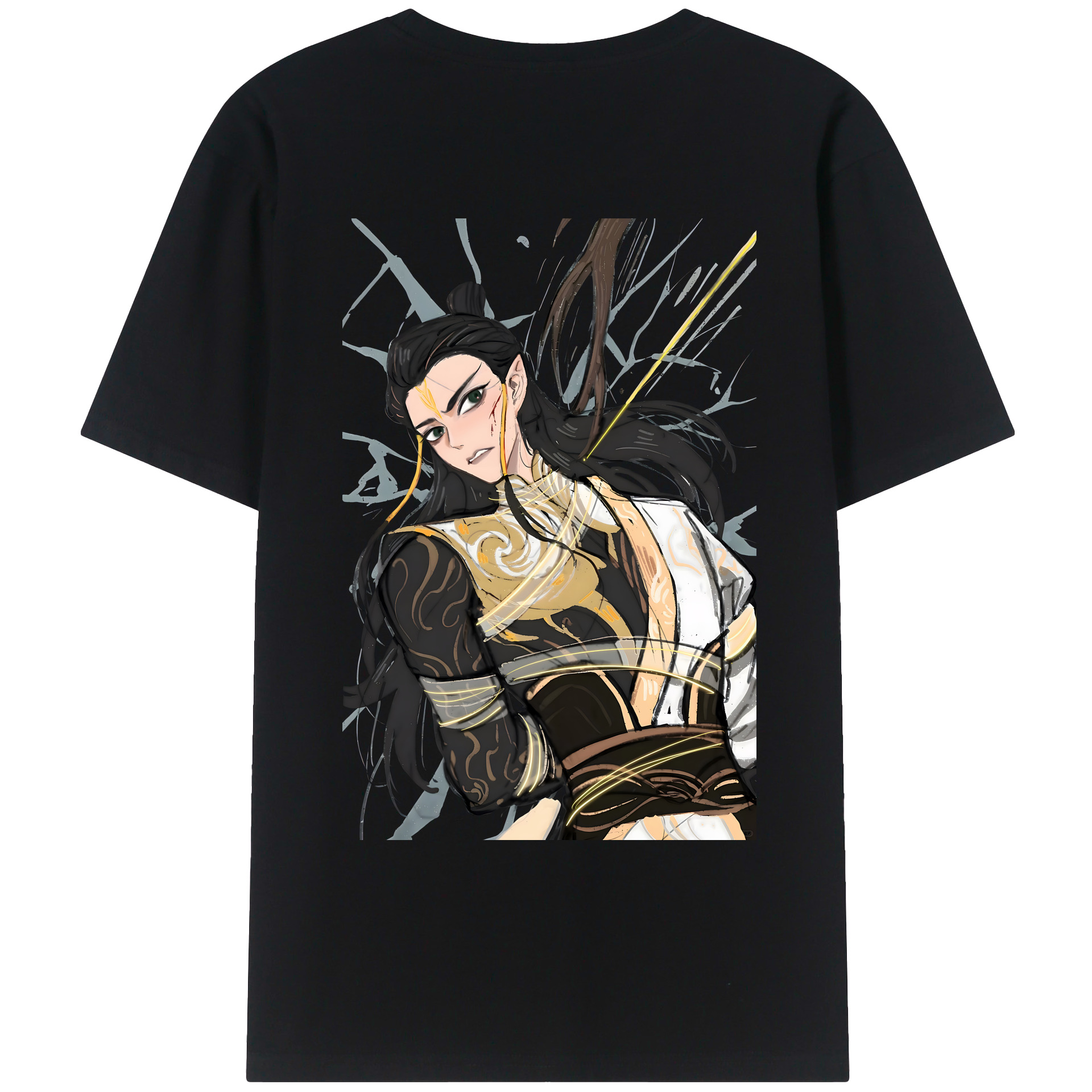 （画像用） Ne Zha 2 ナタ 魔童の大暴れ レディース半袖Tシャツ(バックプリント)