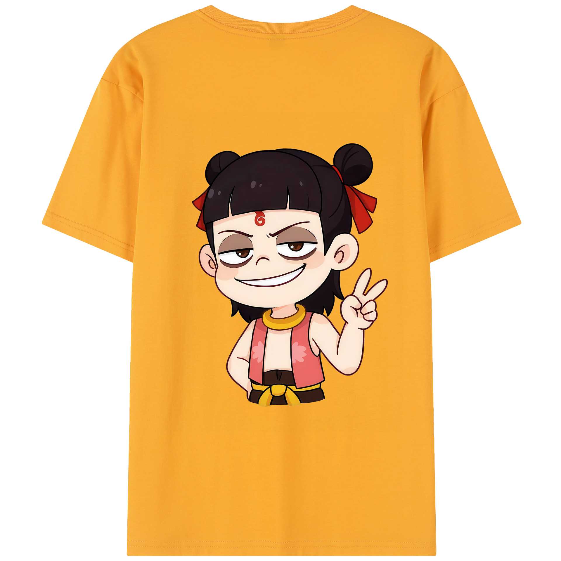 （画像用） Ne Zha 2 ナタ 魔童の大暴れ レディース半袖Tシャツ(バックプリント)