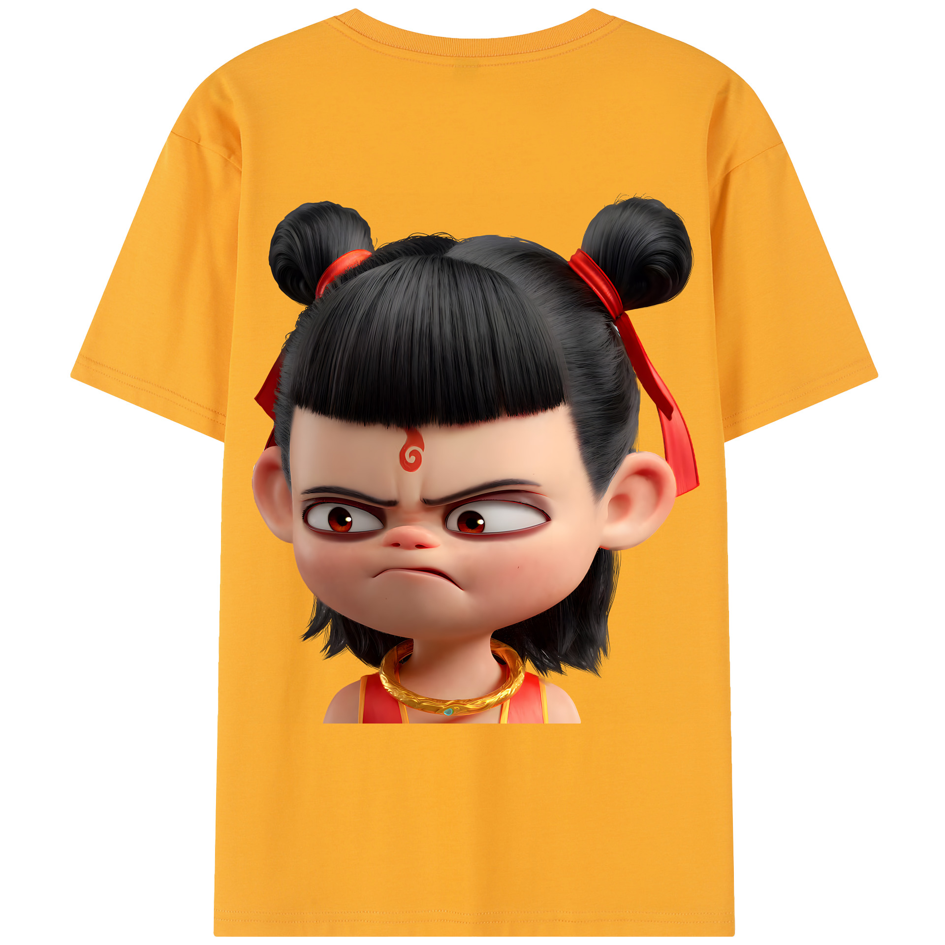 （画像用） Ne Zha 2 ナタ 魔童の大暴れ レディース半袖Tシャツ(バックプリント)