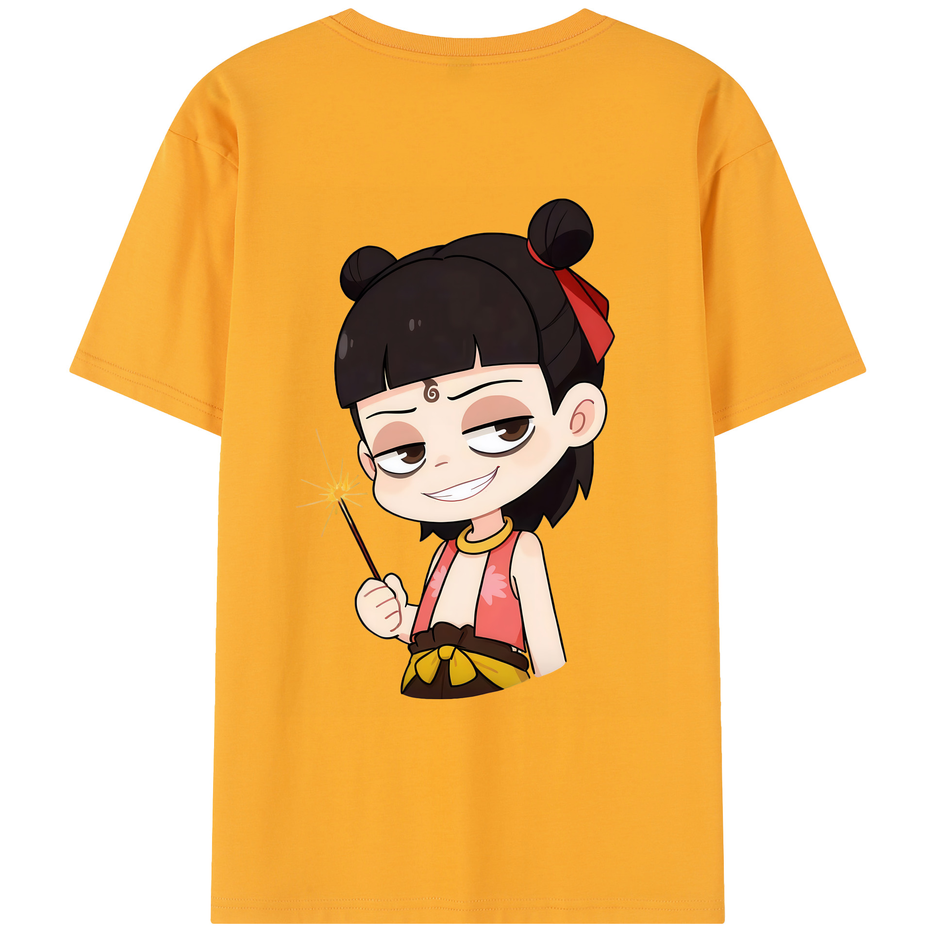 （画像用） Ne Zha 2 ナタ 魔童の大暴れ レディース半袖Tシャツ(バックプリント)
