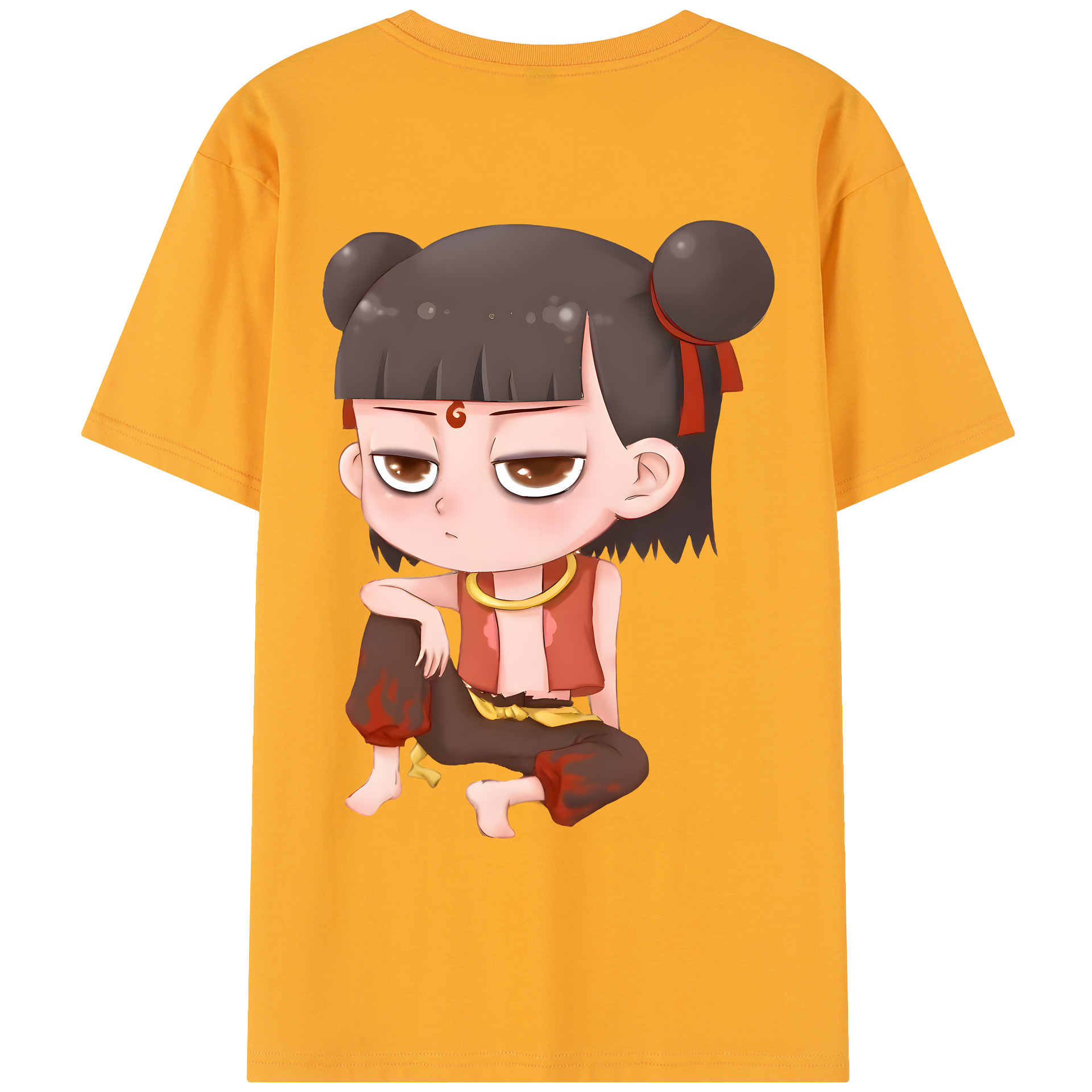 （画像用） Ne Zha 2 ナタ 魔童の大暴れ レディース半袖Tシャツ(バックプリント)
