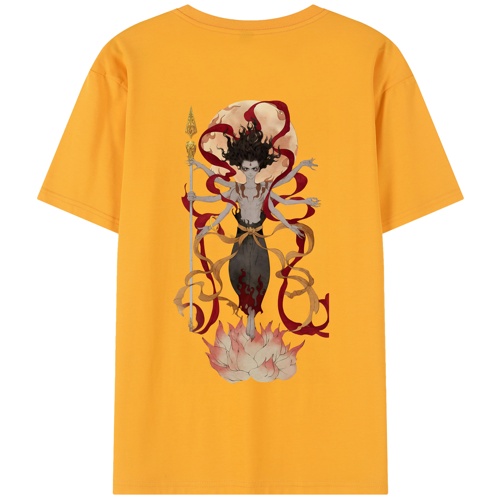 （画像用） Ne Zha 2 ナタ 魔童の大暴れ レディース半袖Tシャツ(バックプリント)