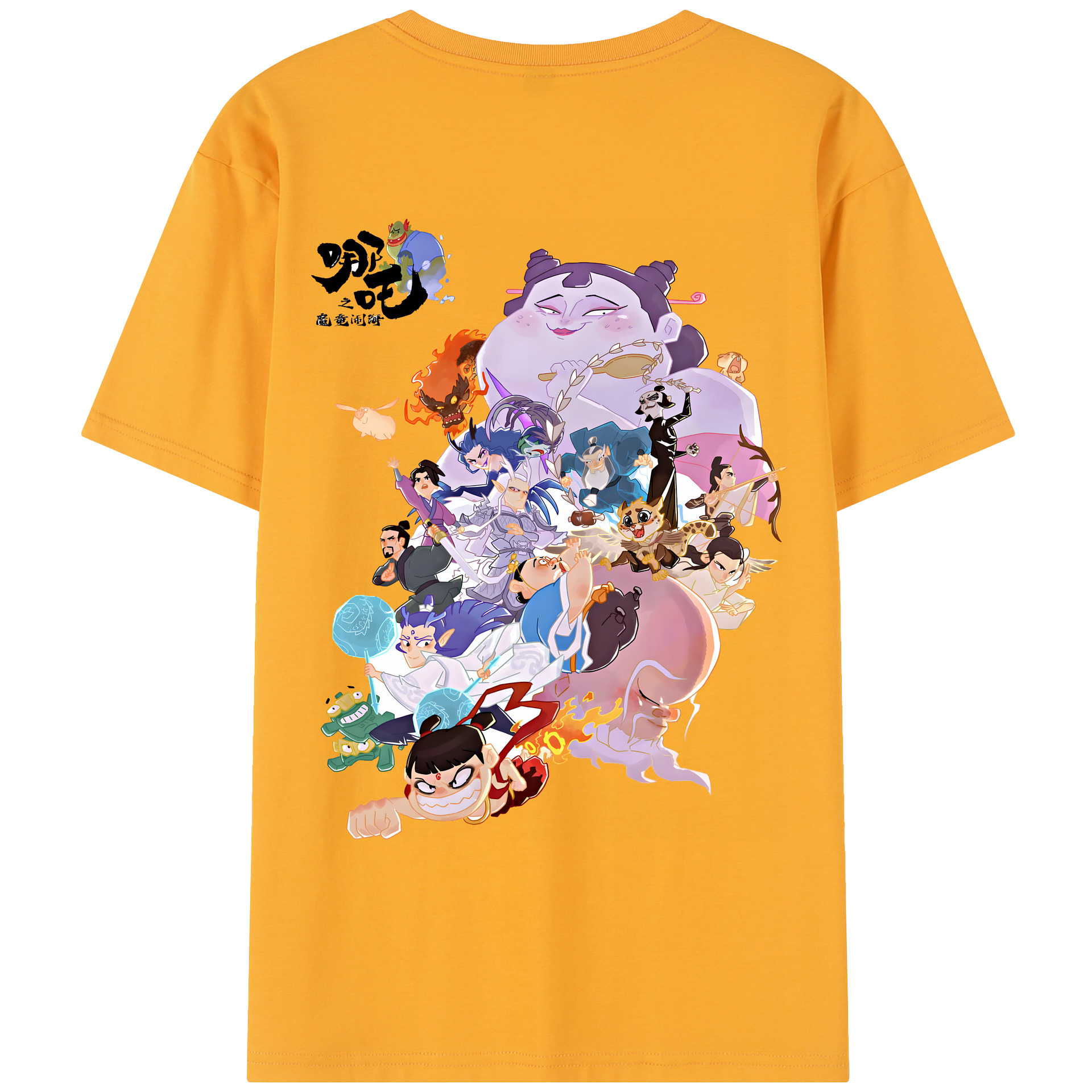 （画像用） Ne Zha 2 ナタ 魔童の大暴れ レディース半袖Tシャツ(バックプリント)