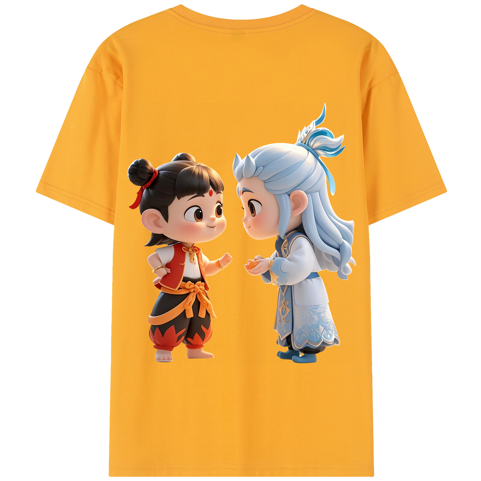 （画像用） Ne Zha 2 ナタ 魔童の大暴れ レディース半袖Tシャツ(バックプリント)