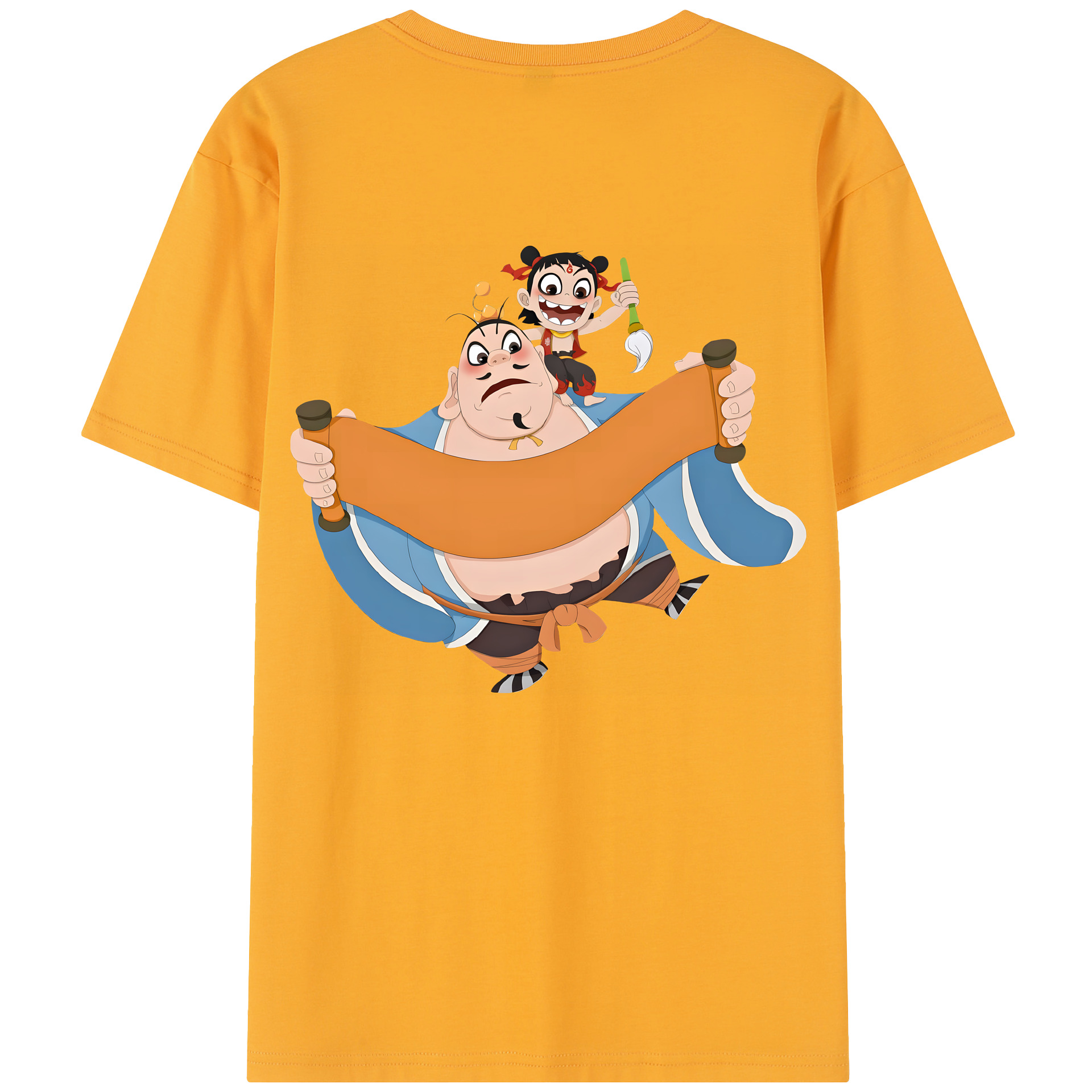 （画像用） Ne Zha 2 ナタ 魔童の大暴れ レディース半袖Tシャツ(バックプリント)
