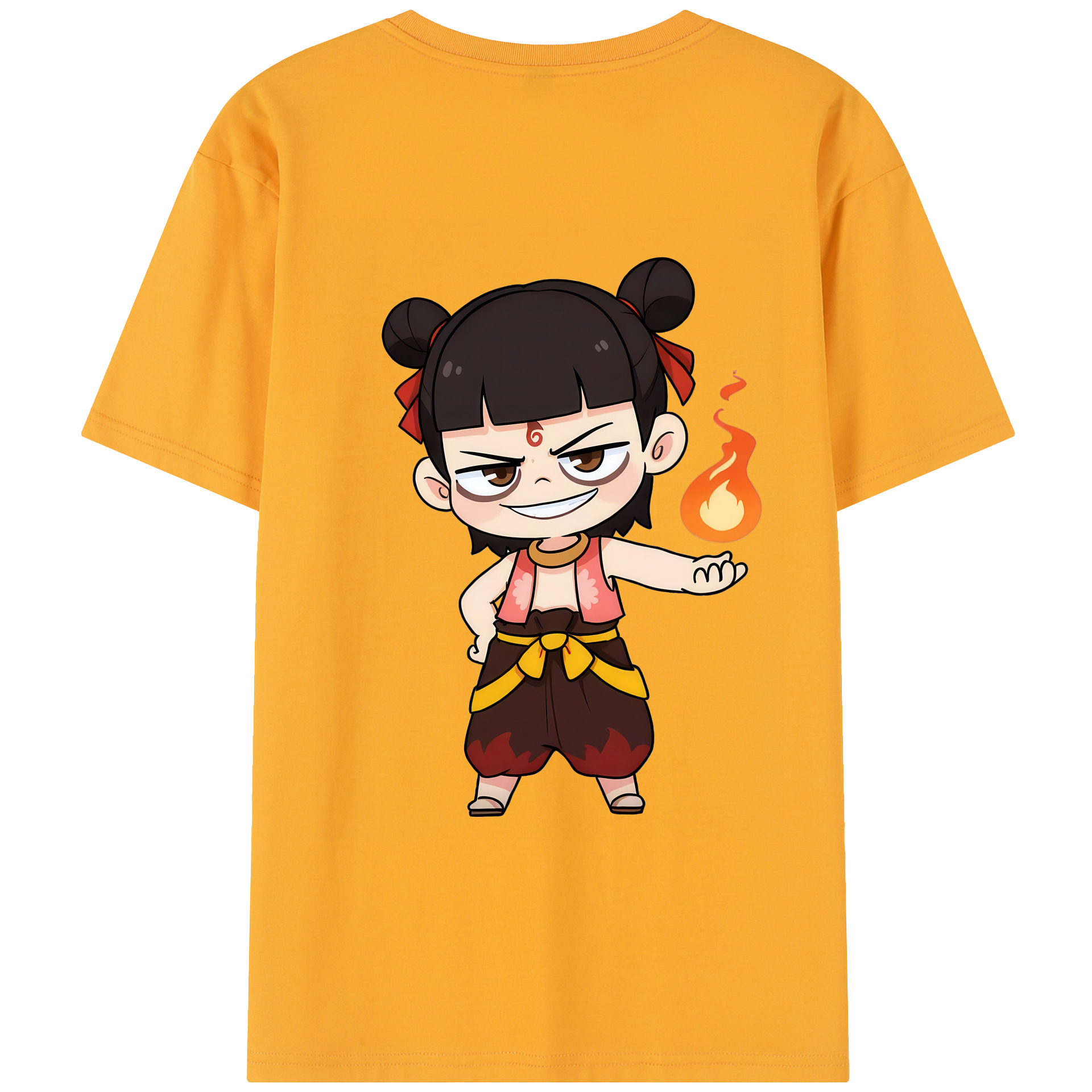 （画像用） Ne Zha 2 ナタ 魔童の大暴れ レディース半袖Tシャツ(バックプリント)
