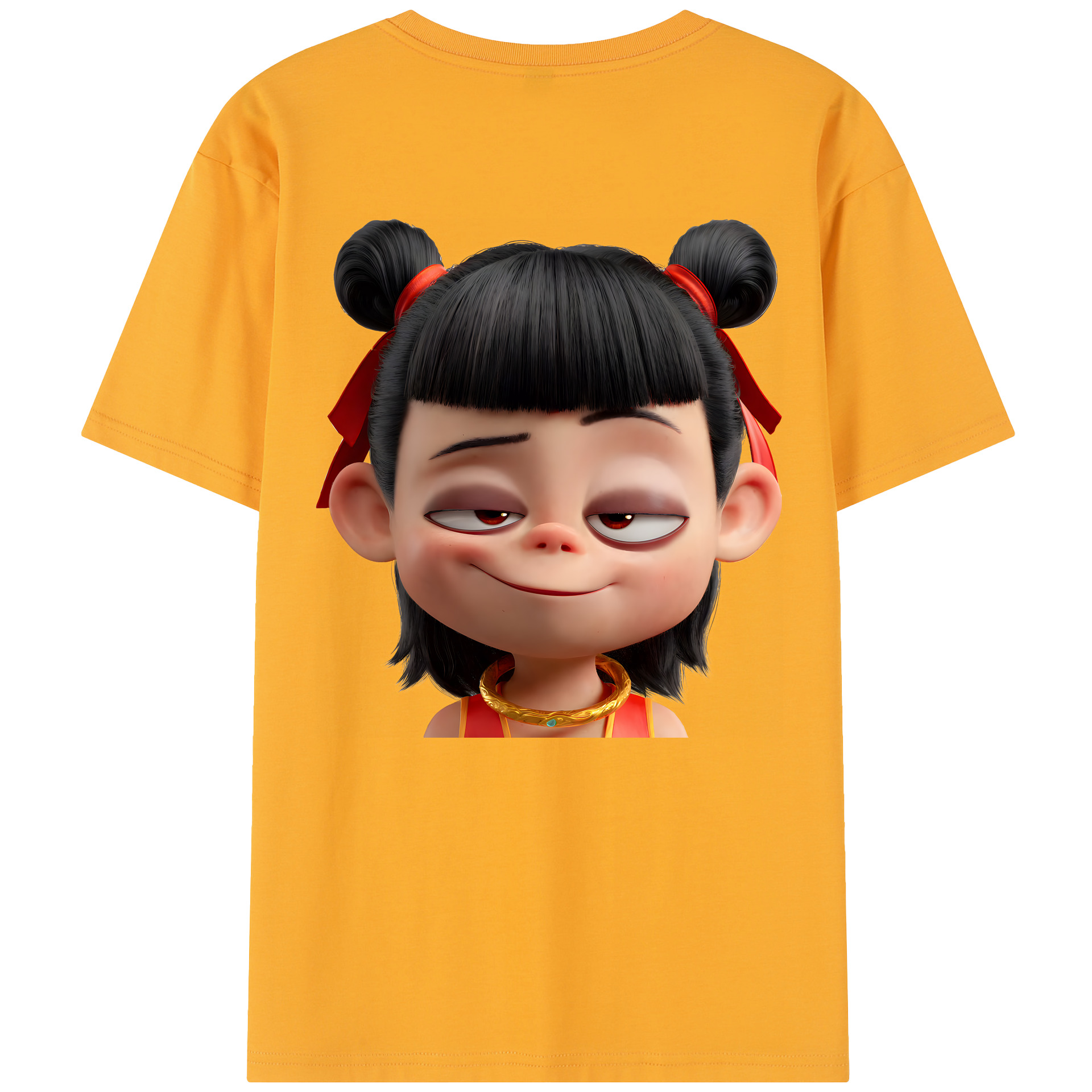（画像用） Ne Zha 2 ナタ 魔童の大暴れ レディース半袖Tシャツ(バックプリント)