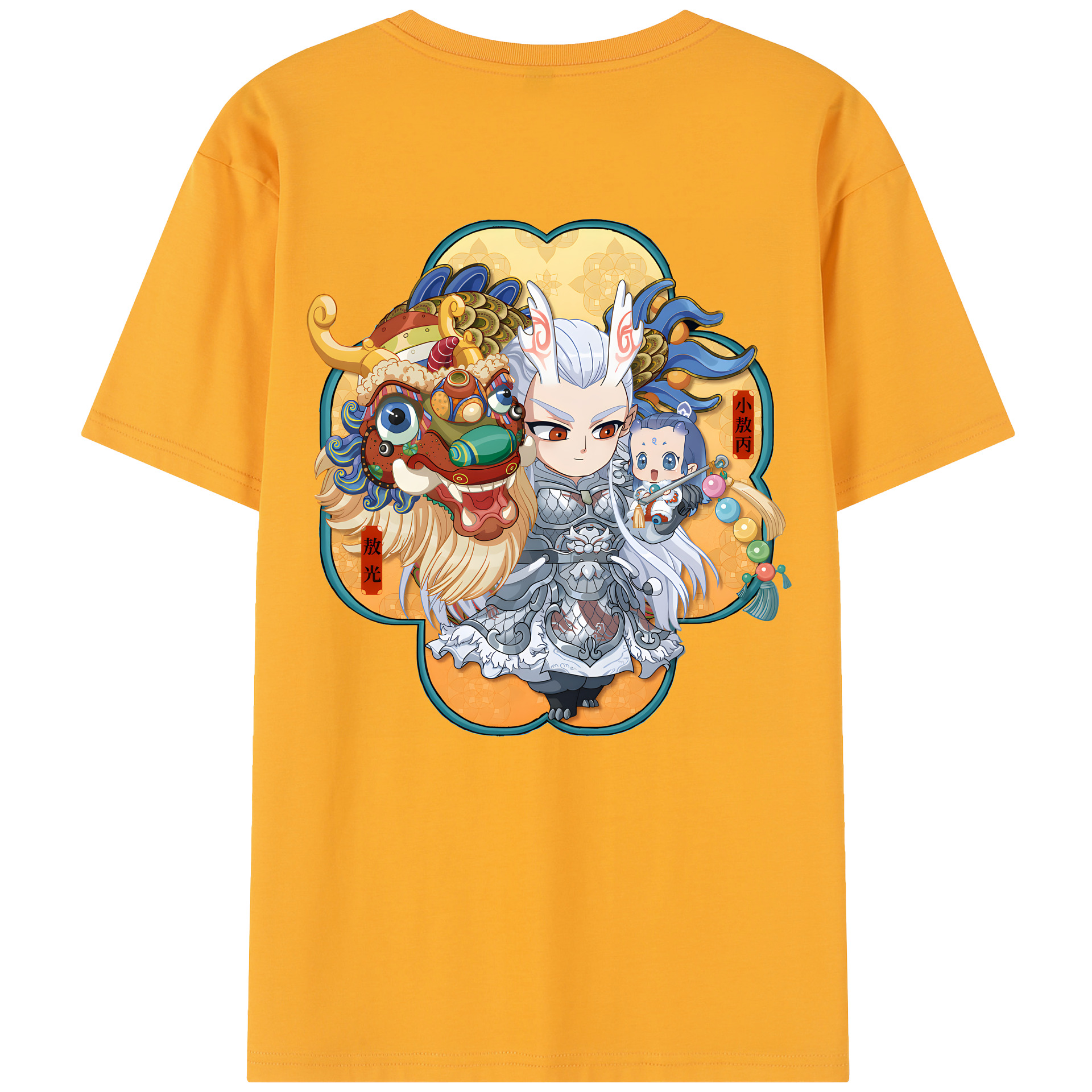 （画像用） Ne Zha 2 ナタ 魔童の大暴れ レディース半袖Tシャツ(バックプリント)