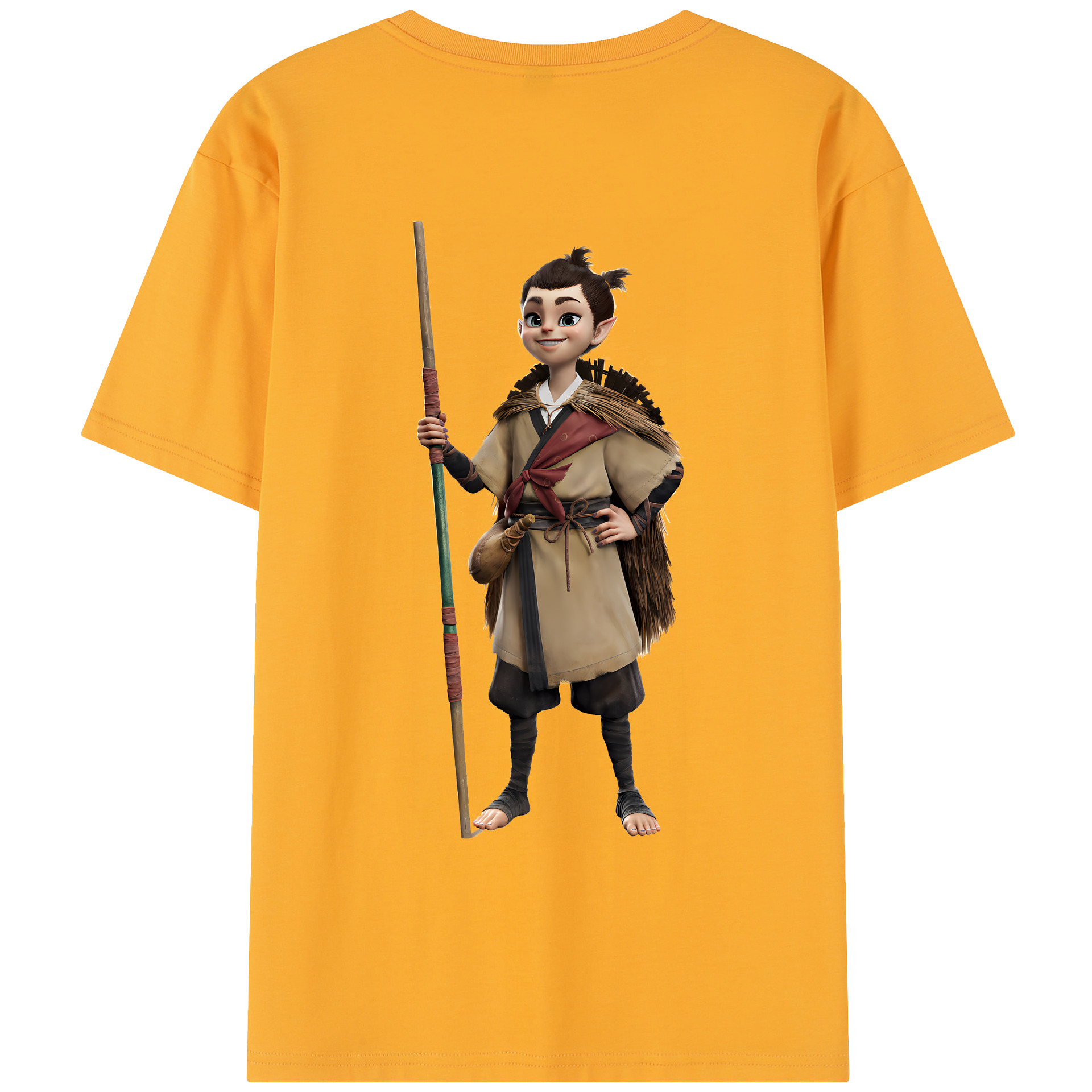 （画像用） Ne Zha 2 ナタ 魔童の大暴れ レディース半袖Tシャツ(バックプリント)