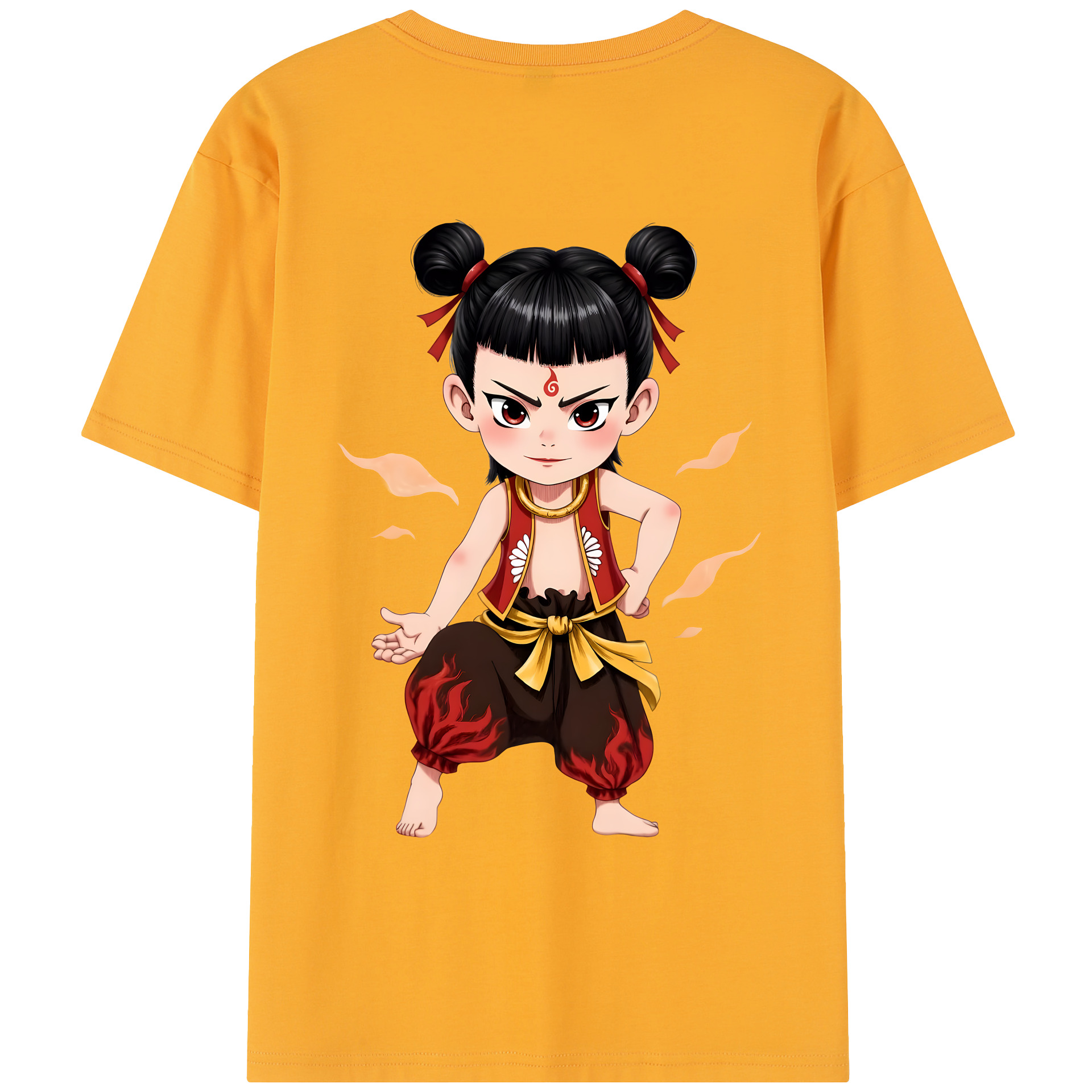 （画像用） Ne Zha 2 ナタ 魔童の大暴れ レディース半袖Tシャツ(バックプリント)