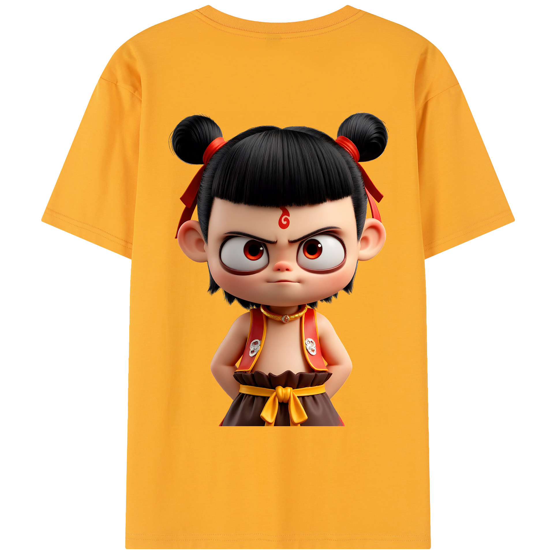 （画像用） Ne Zha 2 ナタ 魔童の大暴れ レディース半袖Tシャツ(バックプリント)