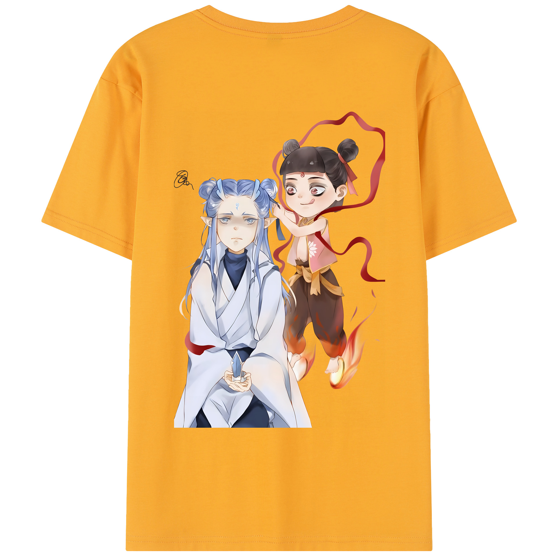 （画像用） Ne Zha 2 ナタ 魔童の大暴れ レディース半袖Tシャツ(バックプリント)