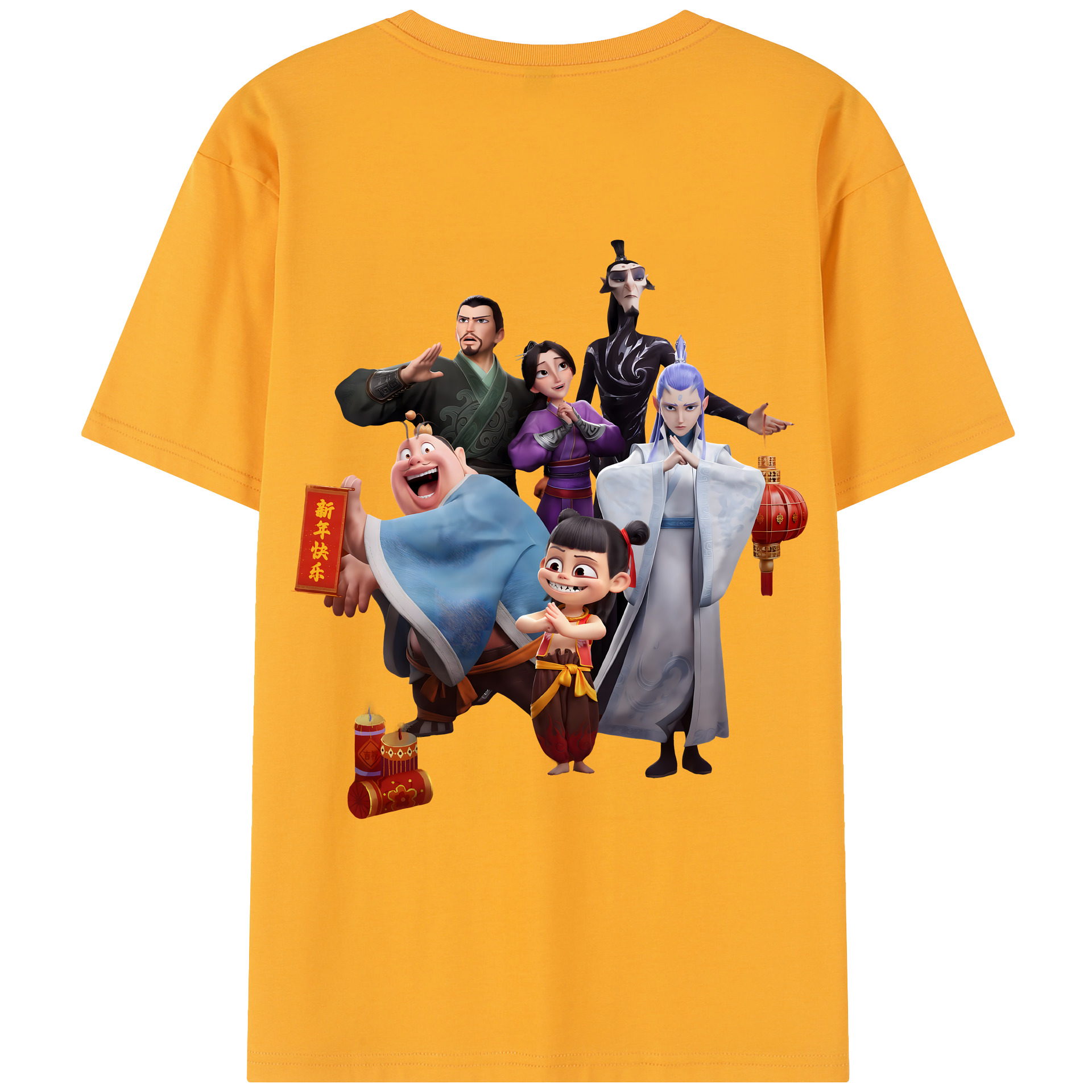 （画像用） Ne Zha 2 ナタ 魔童の大暴れ レディース半袖Tシャツ(バックプリント)