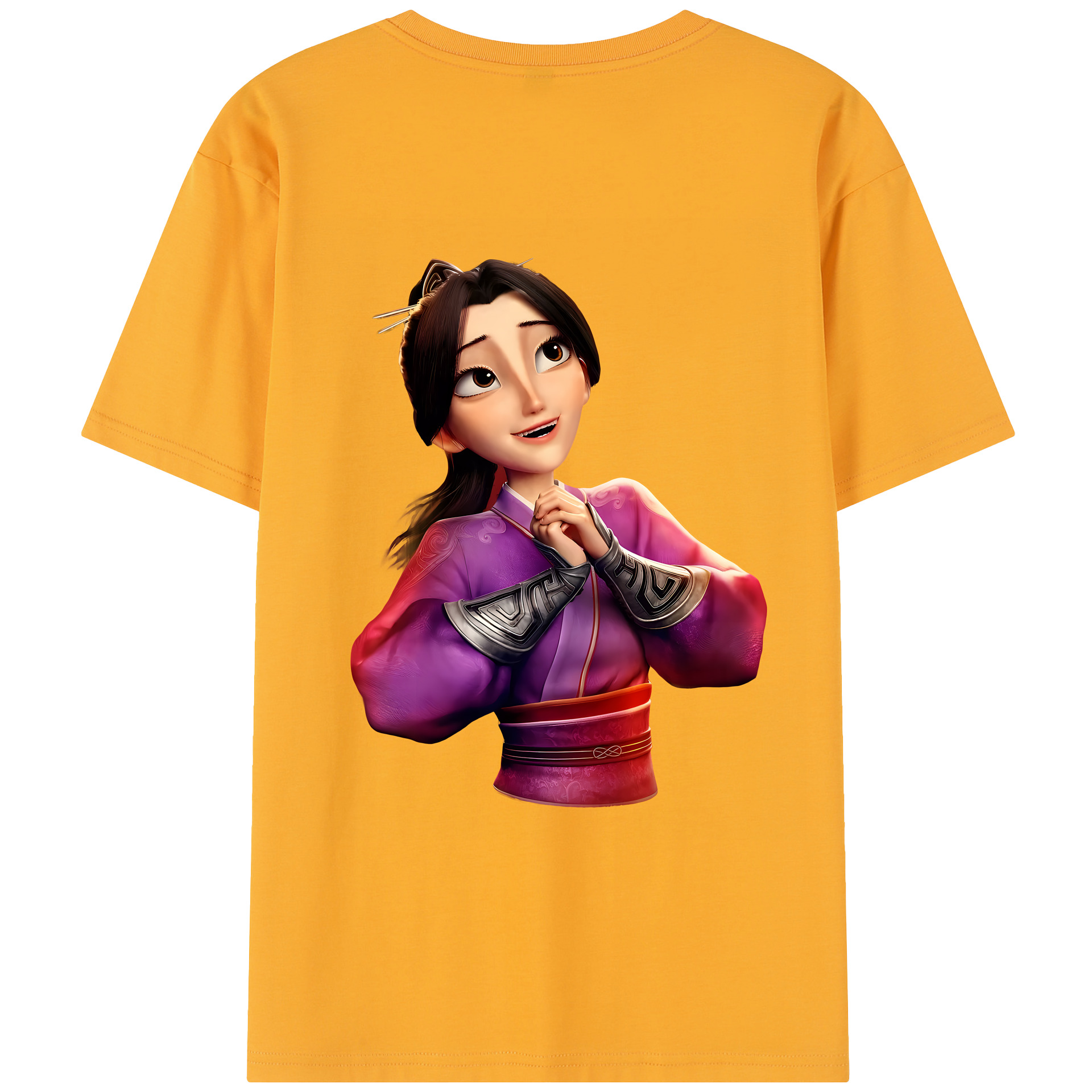 （画像用） Ne Zha 2 ナタ 魔童の大暴れ レディース半袖Tシャツ(バックプリント)