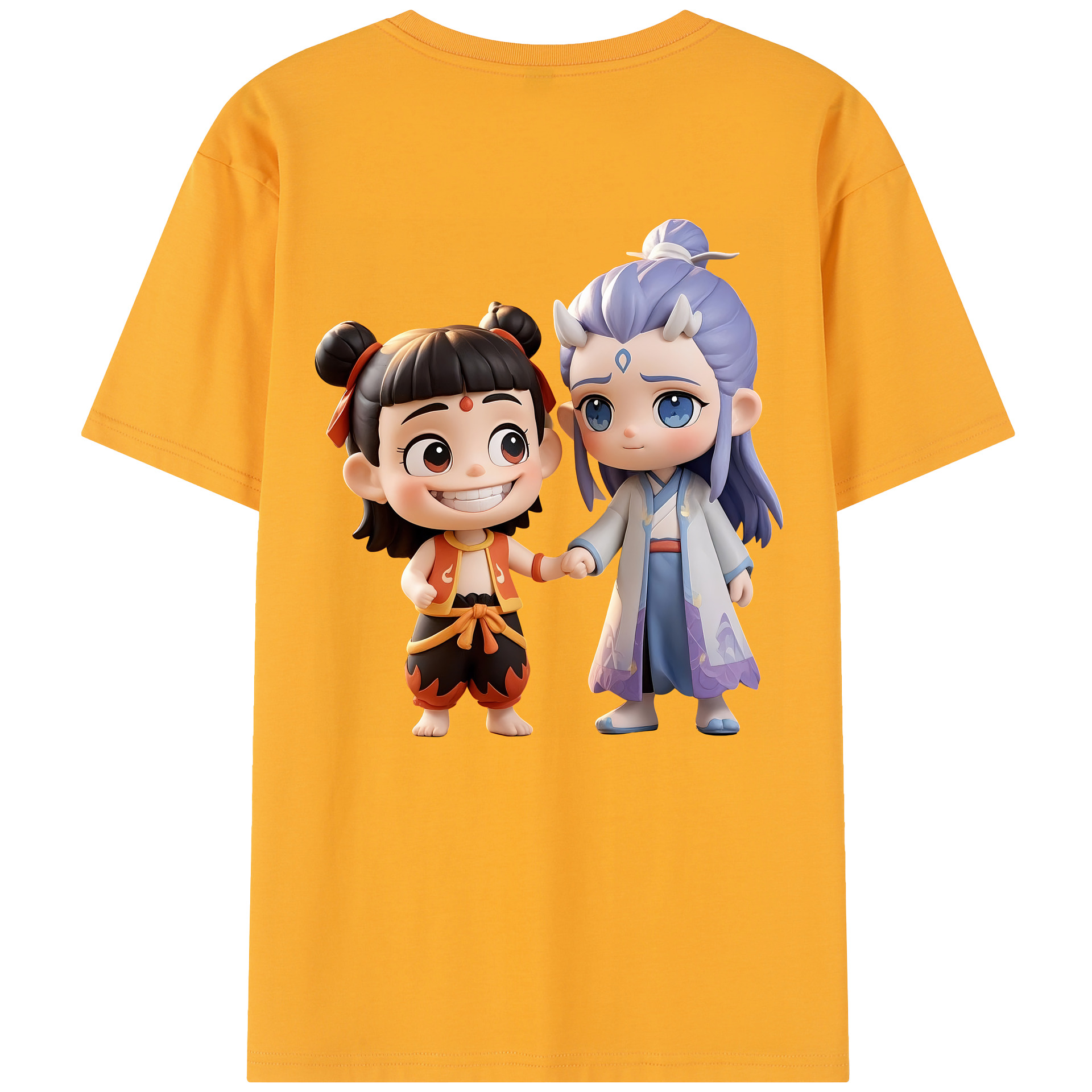 （画像用） Ne Zha 2 ナタ 魔童の大暴れ レディース半袖Tシャツ(バックプリント)