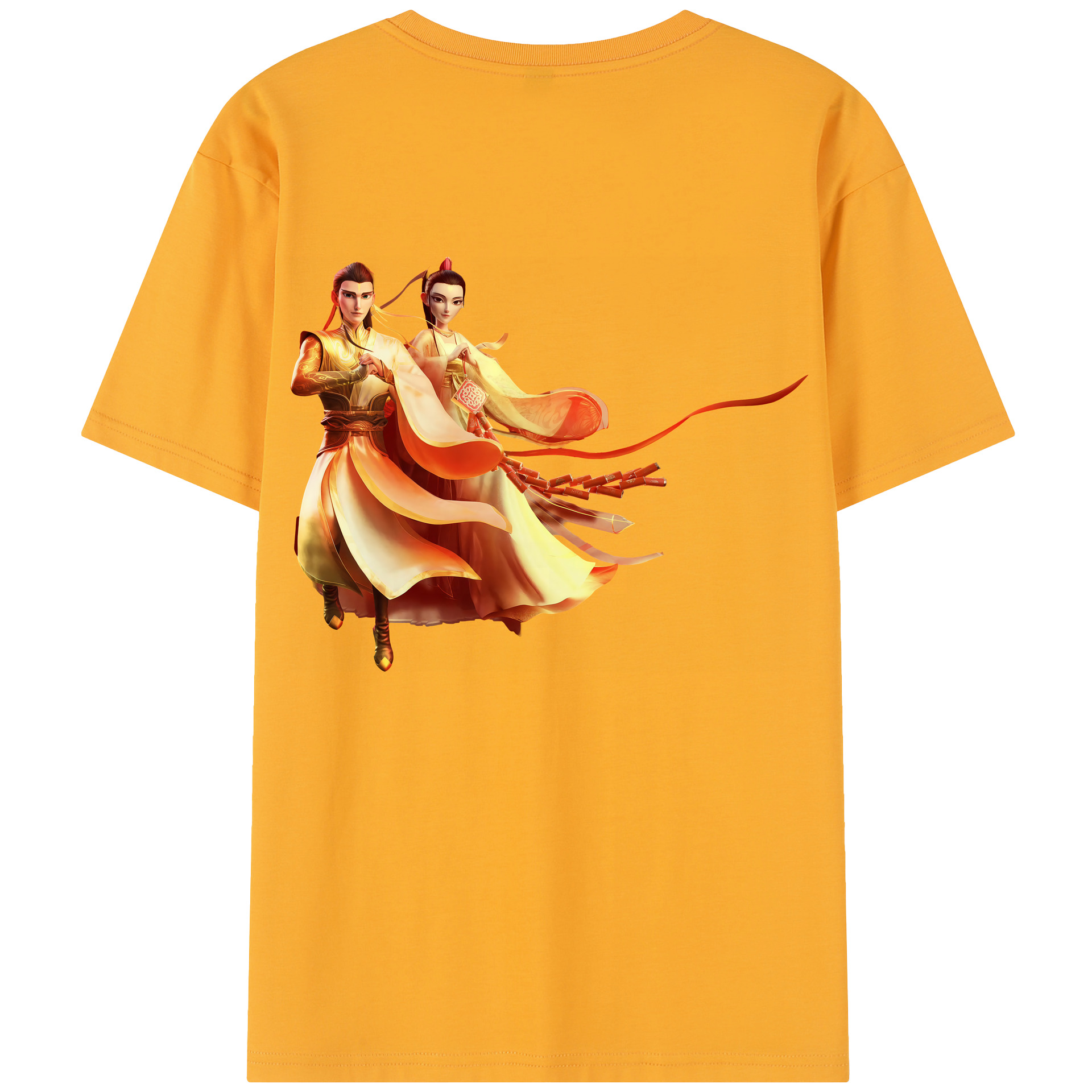 （画像用） Ne Zha 2 ナタ 魔童の大暴れ レディース半袖Tシャツ(バックプリント)