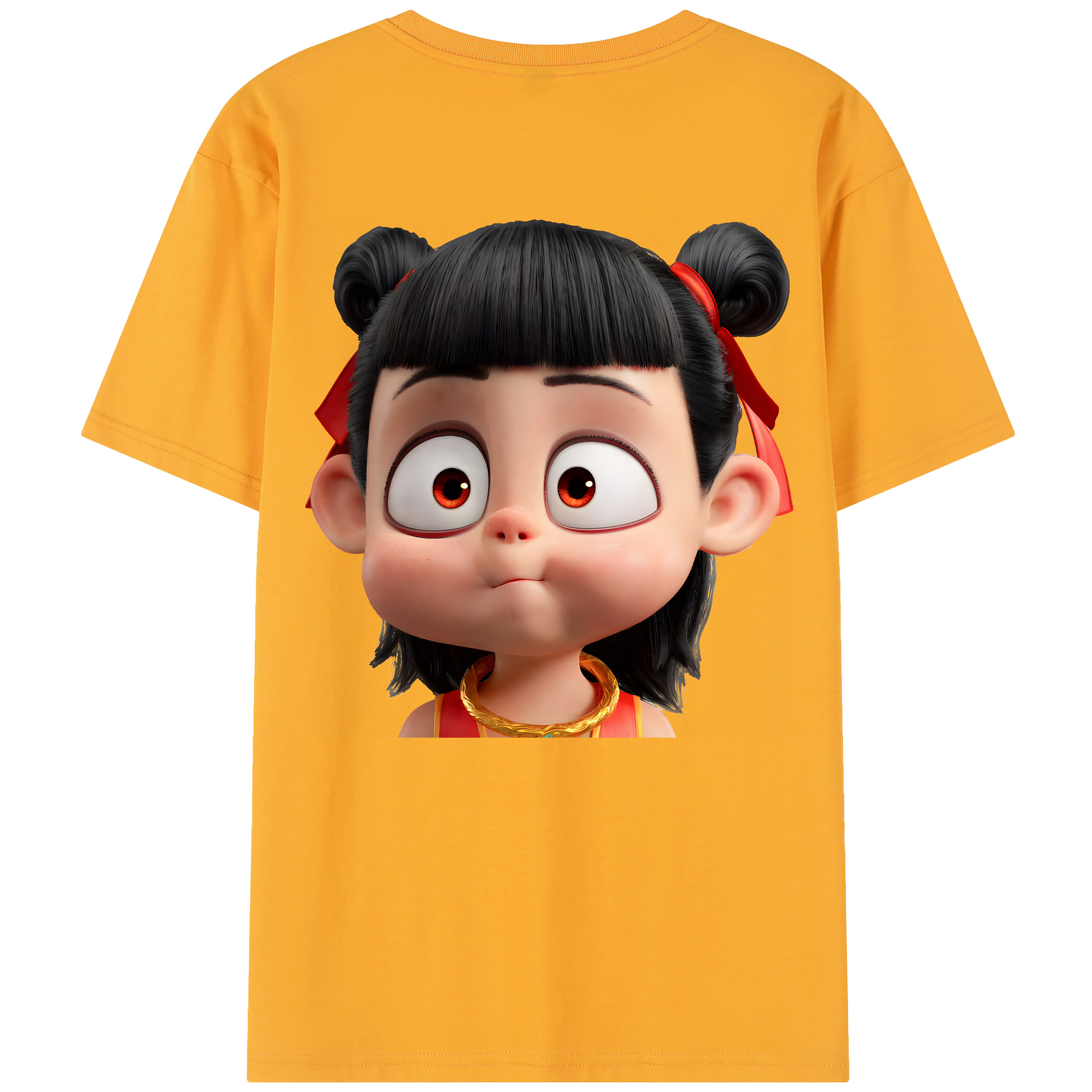 （画像用） Ne Zha 2 ナタ 魔童の大暴れ レディース半袖Tシャツ(バックプリント)