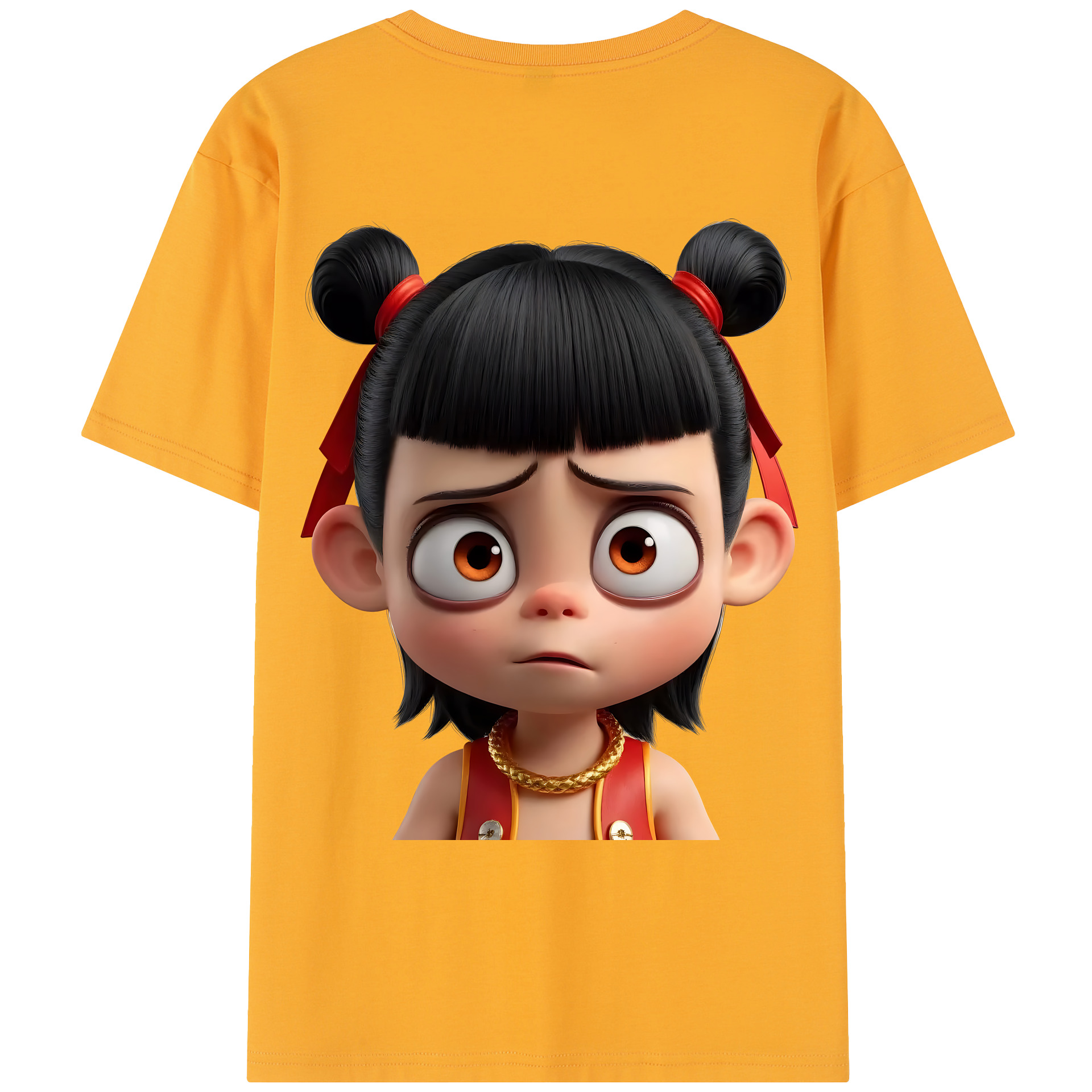 （画像用） Ne Zha 2 ナタ 魔童の大暴れ レディース半袖Tシャツ(バックプリント)
