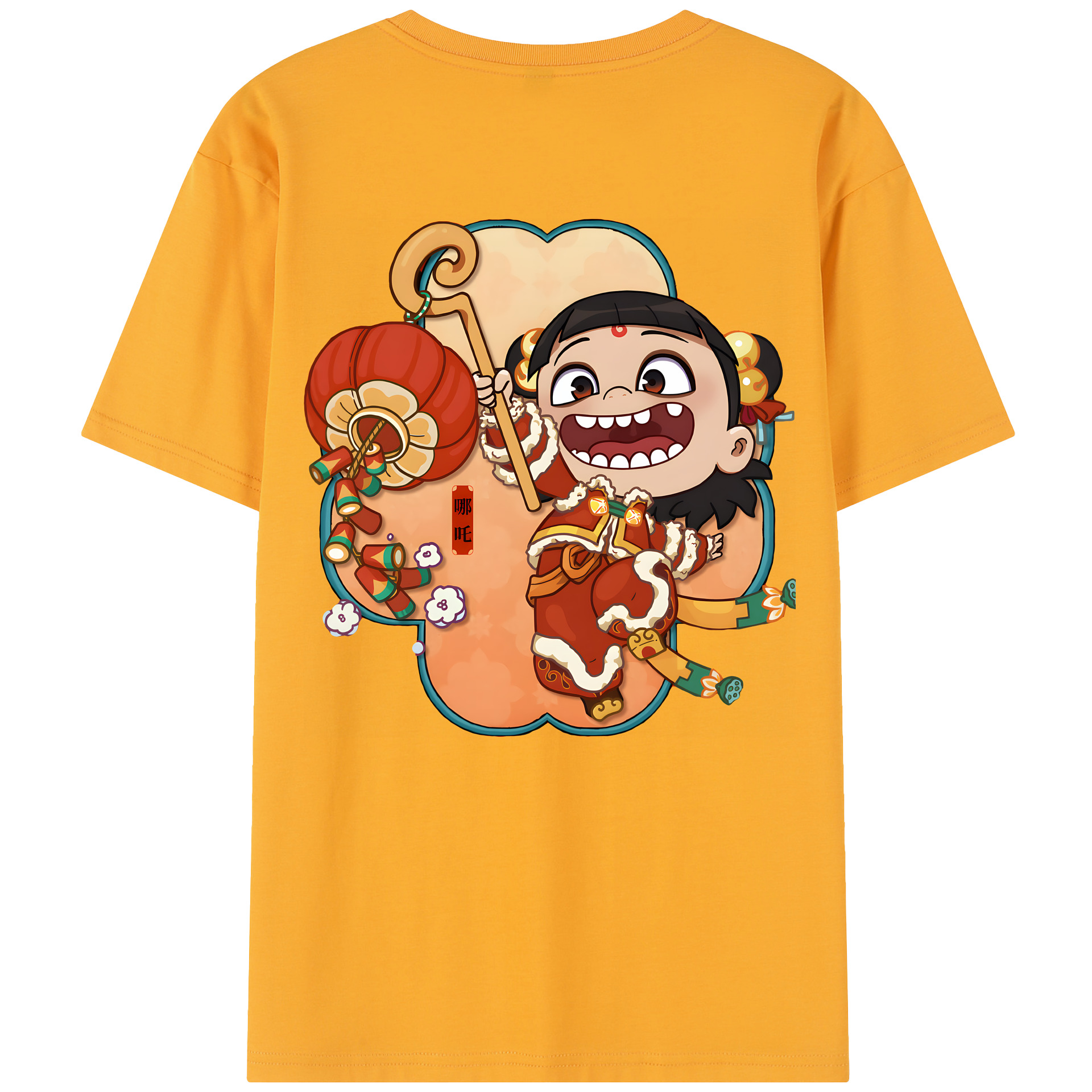（画像用） Ne Zha 2 ナタ 魔童の大暴れ レディース半袖Tシャツ(バックプリント)