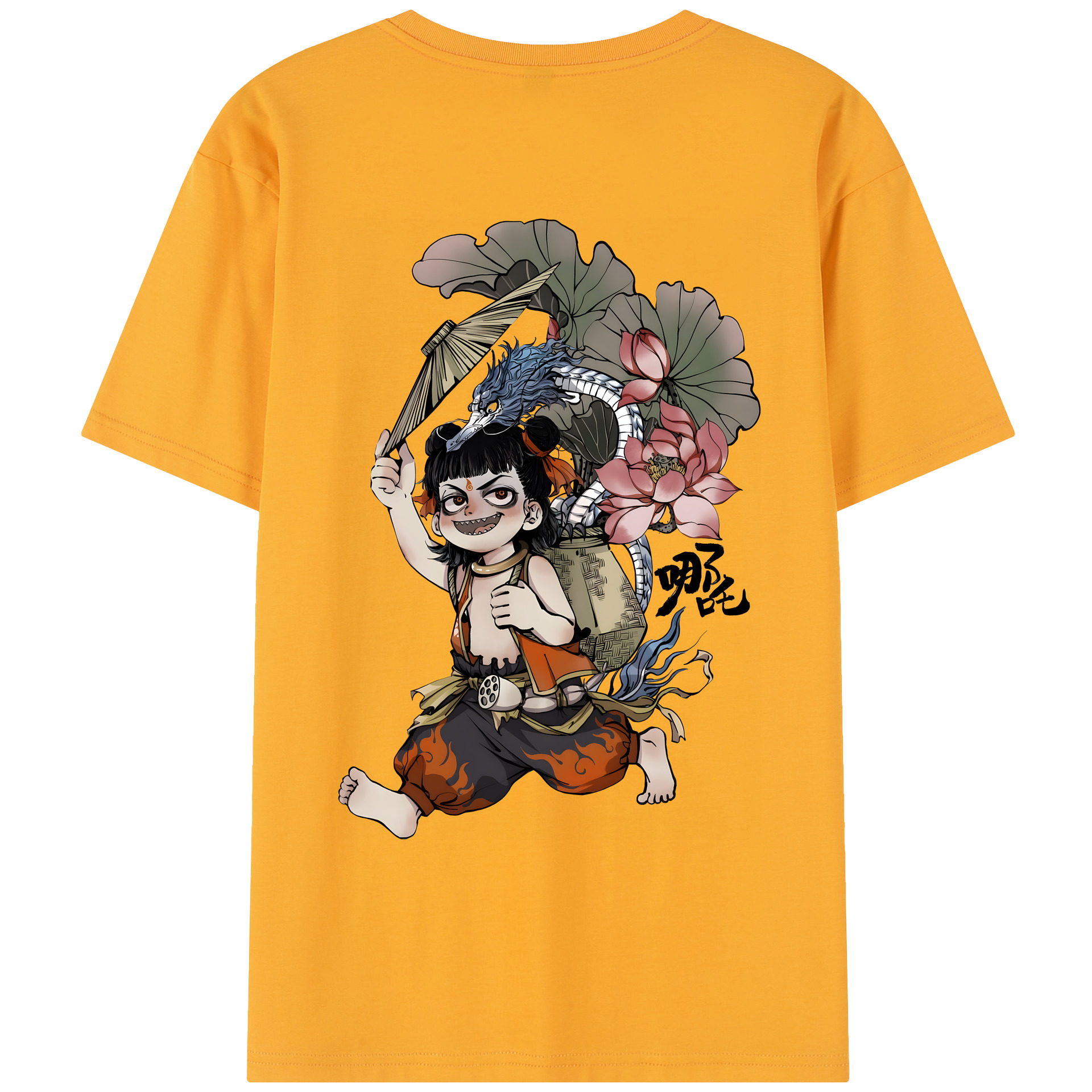 （画像用） Ne Zha 2 ナタ 魔童の大暴れ レディース半袖Tシャツ(バックプリント)