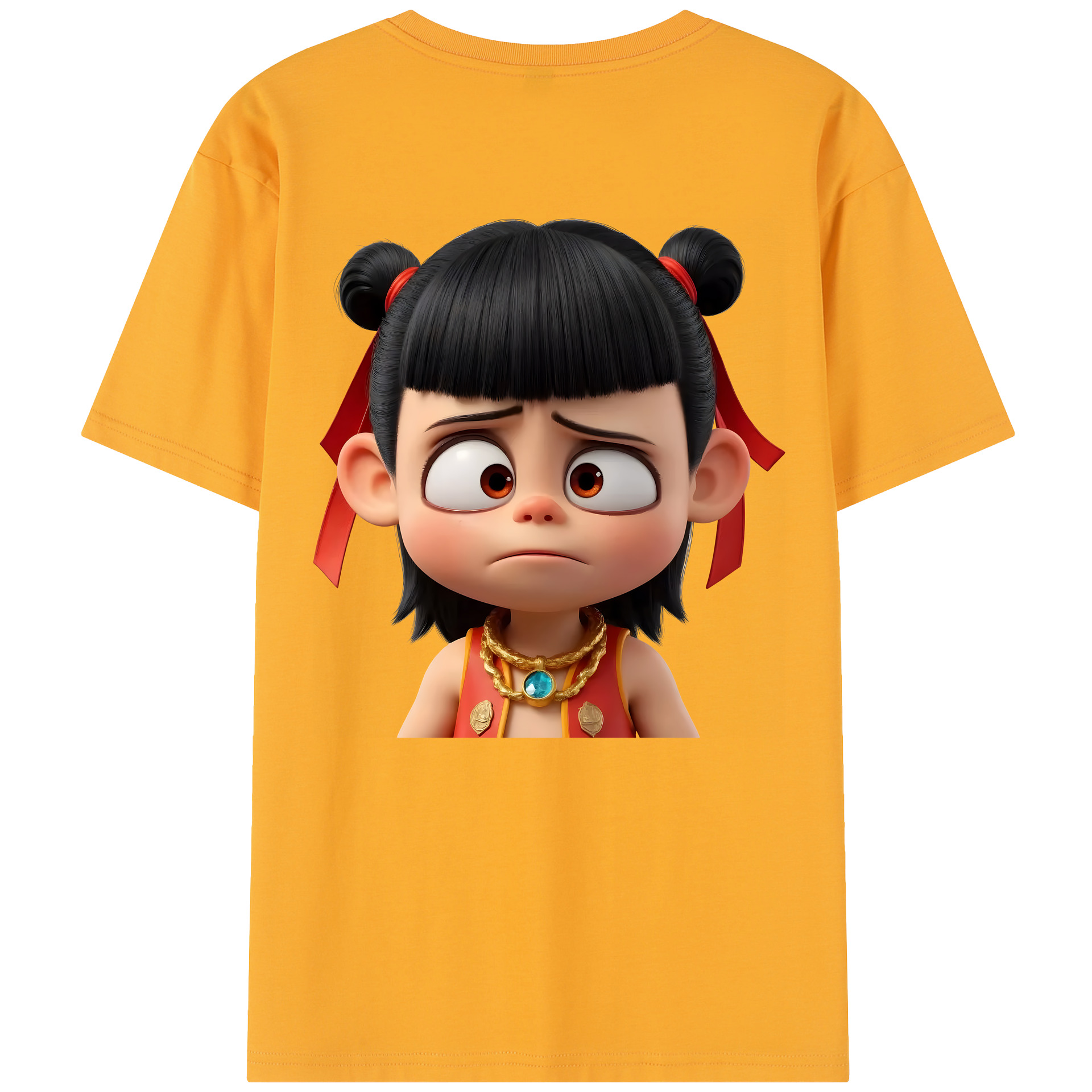（画像用） Ne Zha 2 ナタ 魔童の大暴れ レディース半袖Tシャツ(バックプリント)
