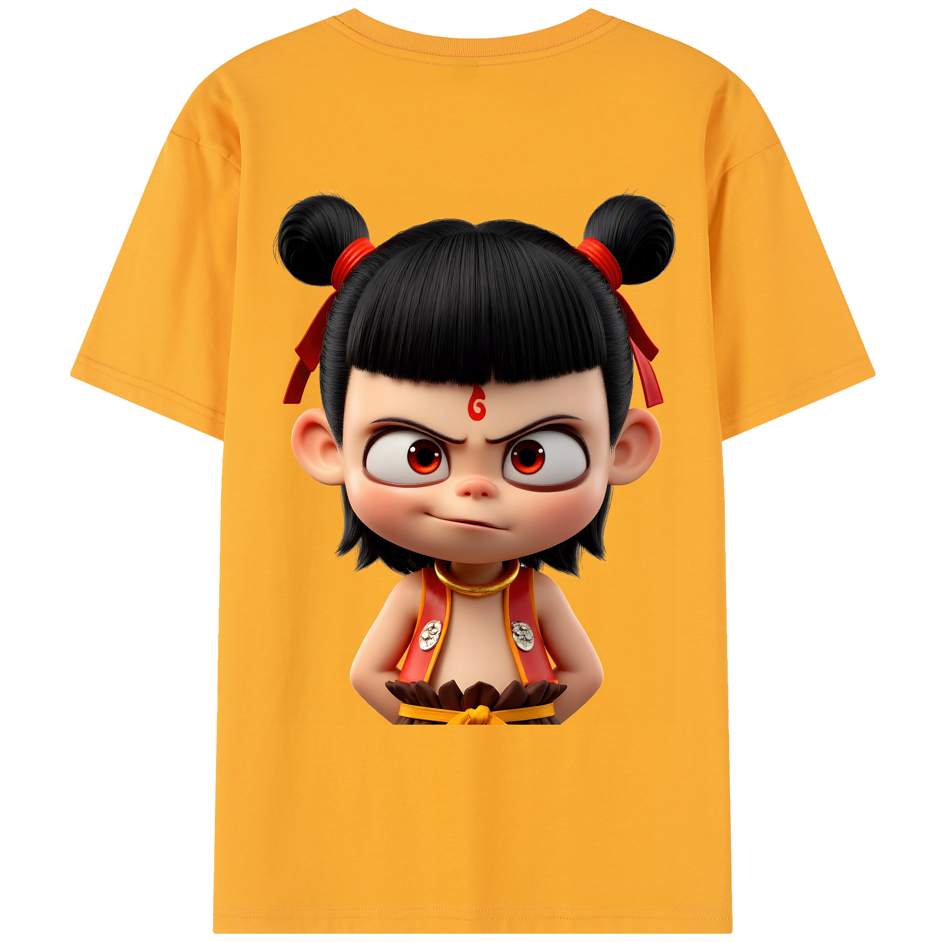 （画像用） Ne Zha 2 ナタ 魔童の大暴れ レディース半袖Tシャツ(バックプリント)