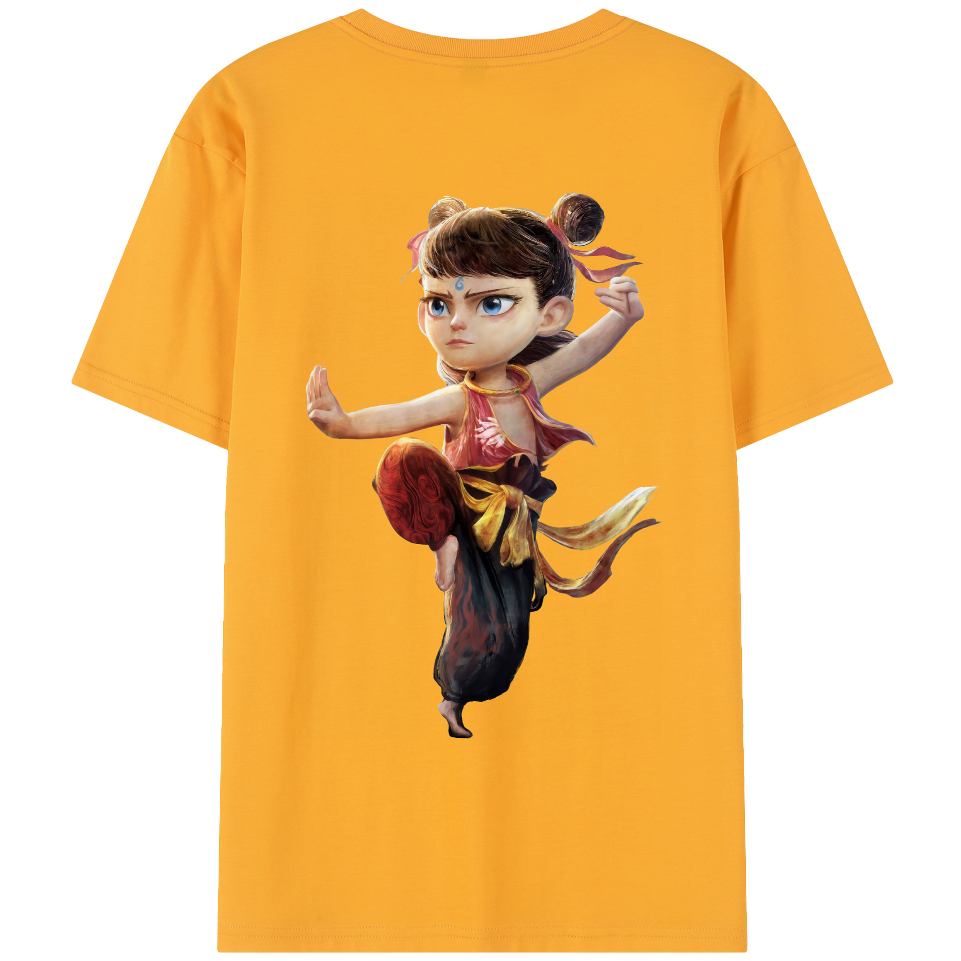 （画像用） Ne Zha 2 ナタ 魔童の大暴れ レディース半袖Tシャツ(バックプリント)