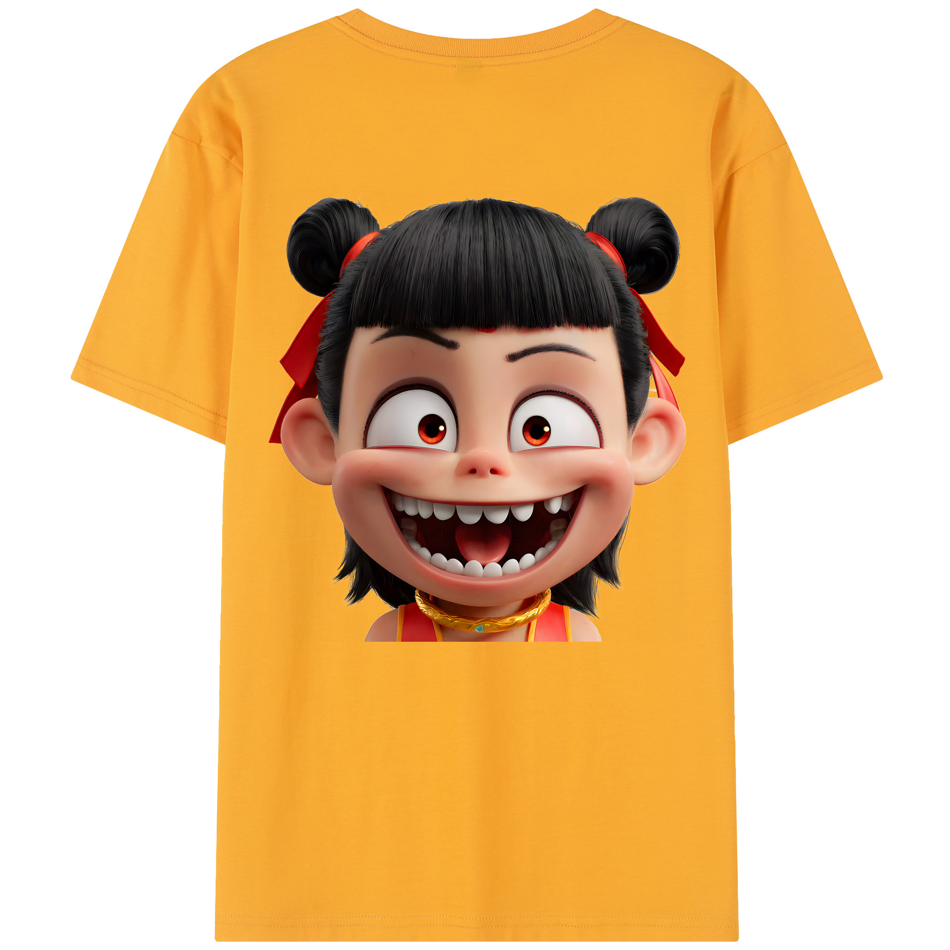 （画像用） Ne Zha 2 ナタ 魔童の大暴れ レディース半袖Tシャツ(バックプリント)