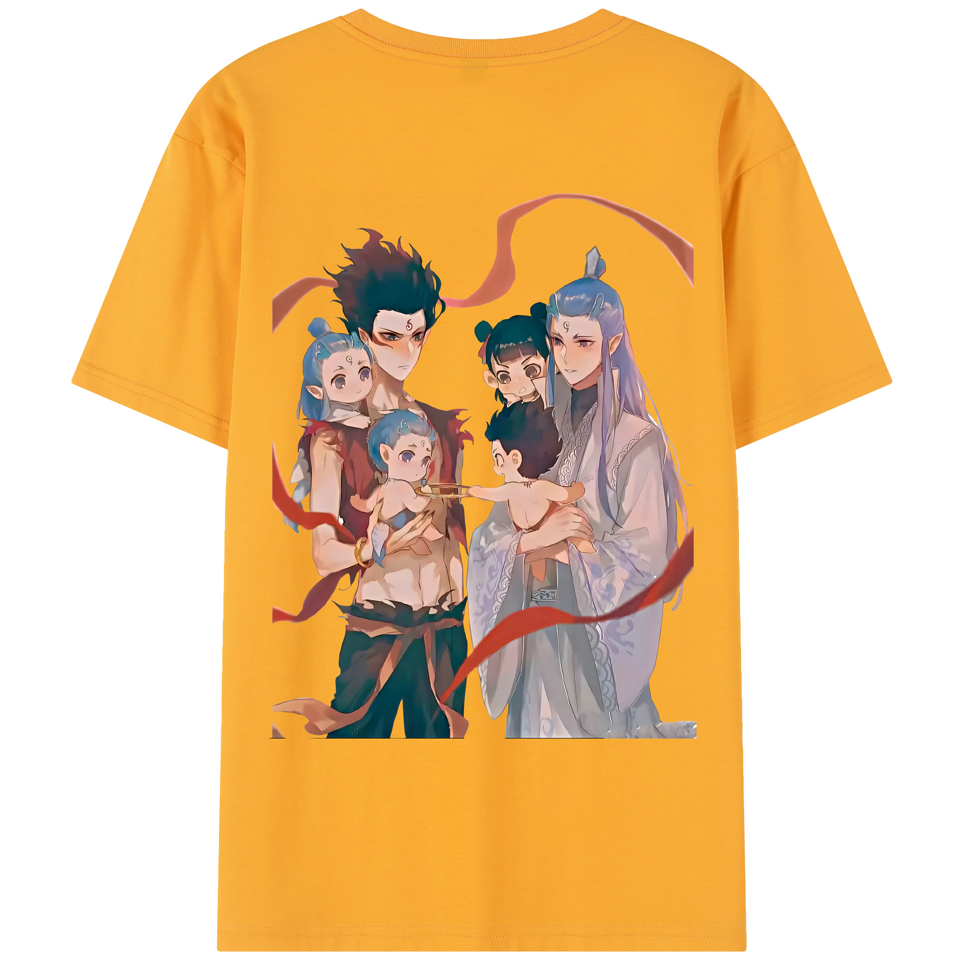 （画像用） Ne Zha 2 ナタ 魔童の大暴れ レディース半袖Tシャツ(バックプリント)