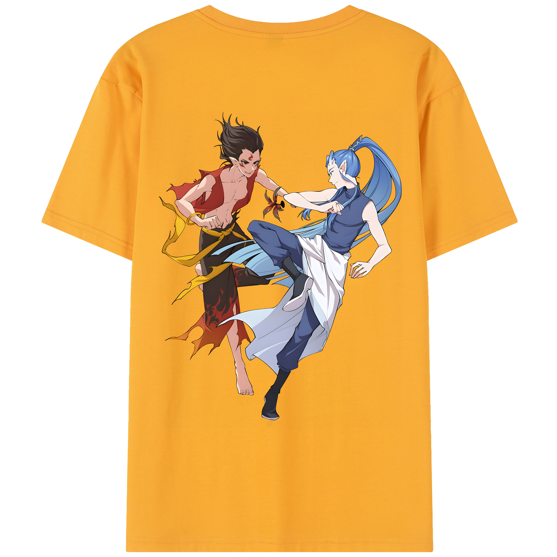 （画像用） Ne Zha 2 ナタ 魔童の大暴れ レディース半袖Tシャツ(バックプリント)