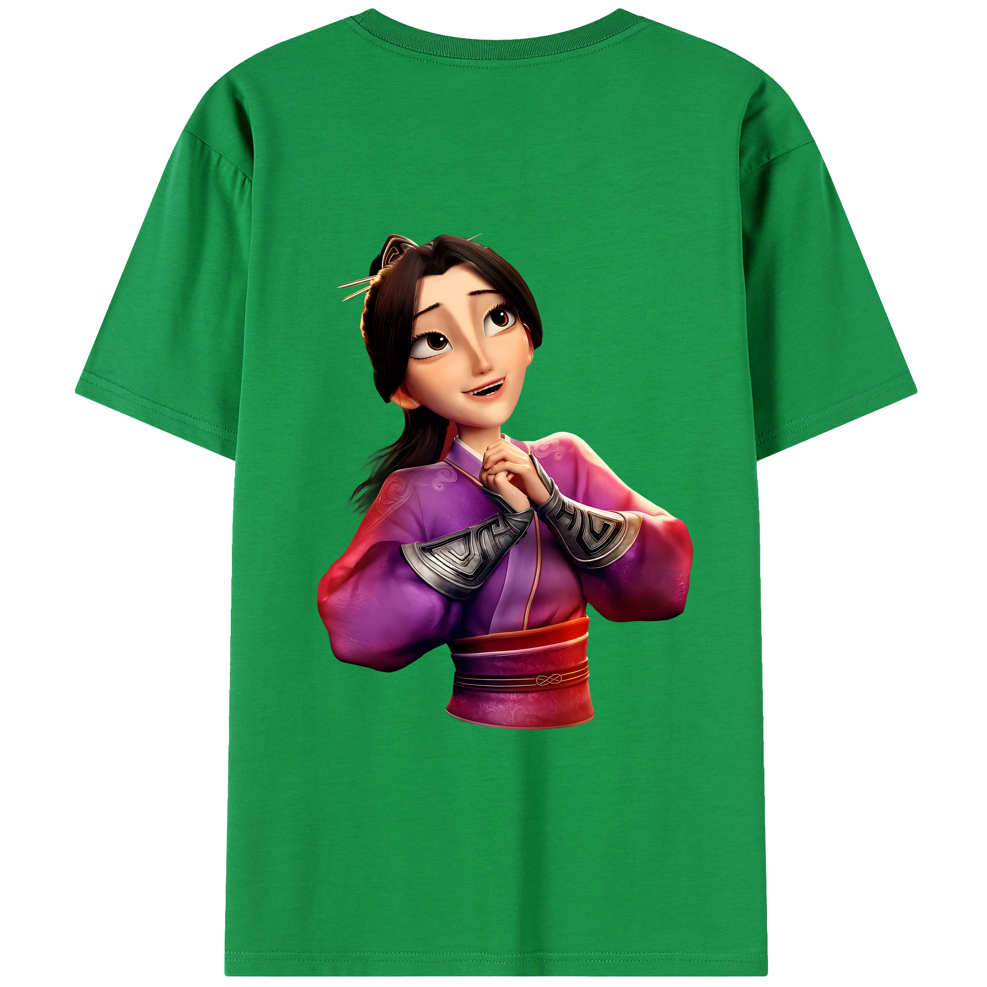 （画像用） Ne Zha 2 ナタ 魔童の大暴れ レディース半袖Tシャツ(バックプリント)