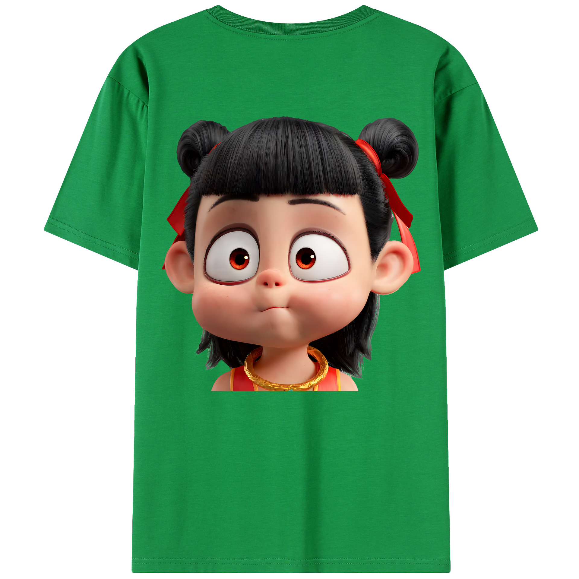 （画像用） Ne Zha 2 ナタ 魔童の大暴れ レディース半袖Tシャツ(バックプリント)