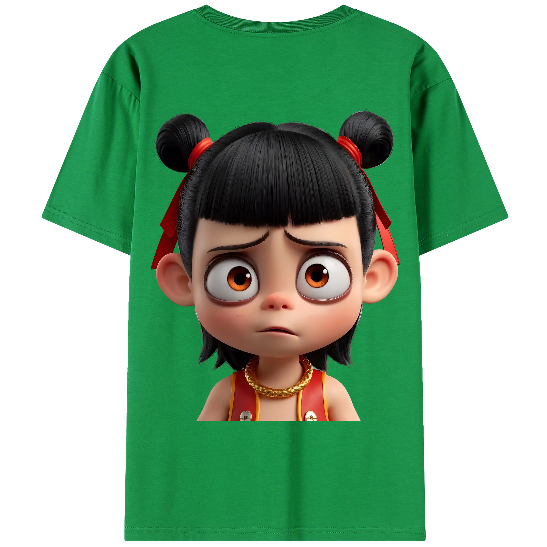 （画像用） Ne Zha 2 ナタ 魔童の大暴れ レディース半袖Tシャツ(バックプリント)
