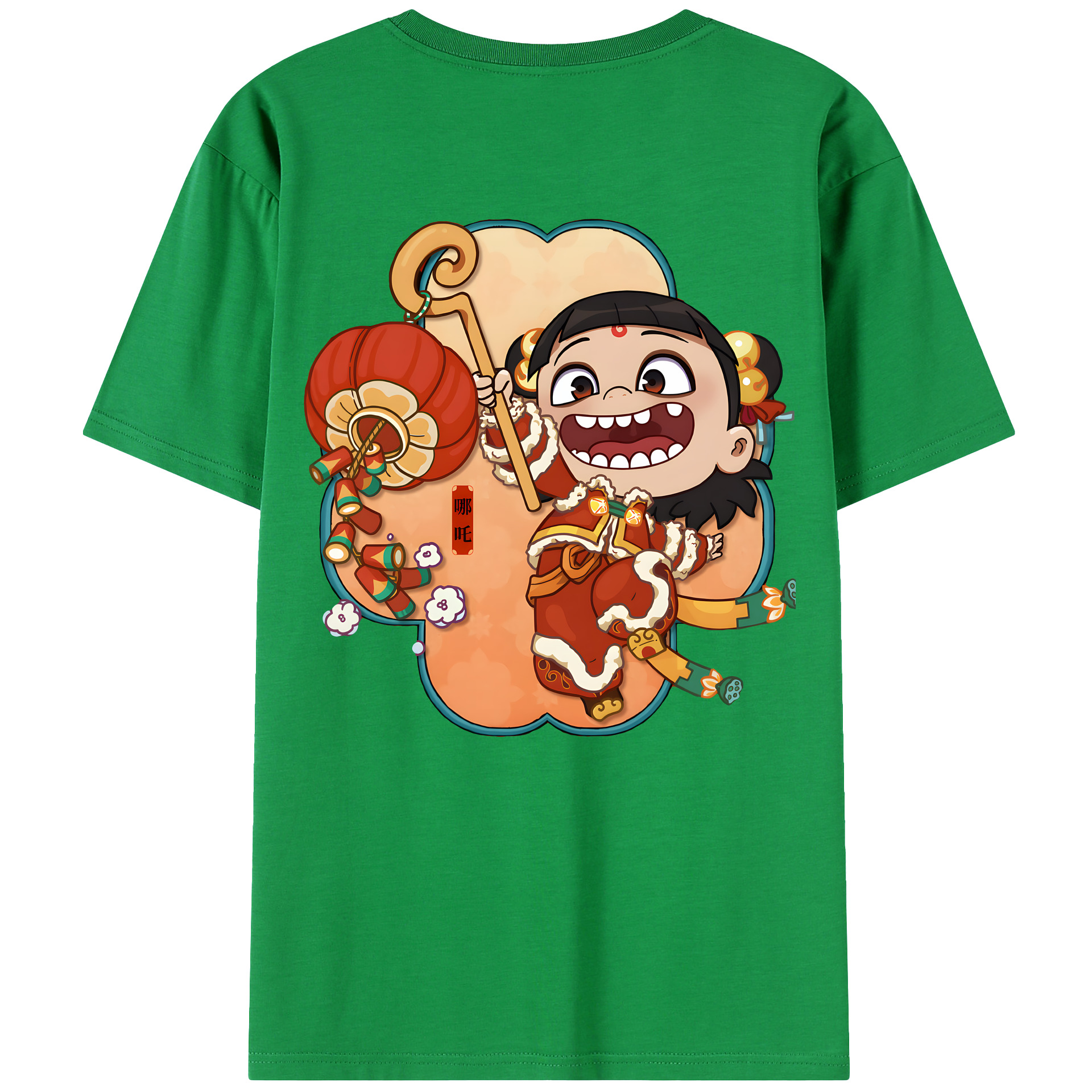 （画像用） Ne Zha 2 ナタ 魔童の大暴れ レディース半袖Tシャツ(バックプリント)